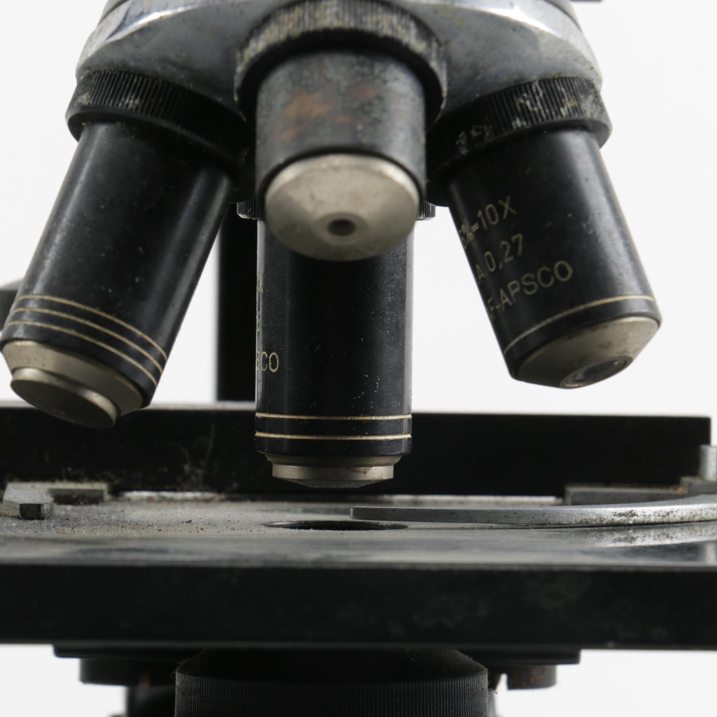 Graf Apsco Black Microscope in Box