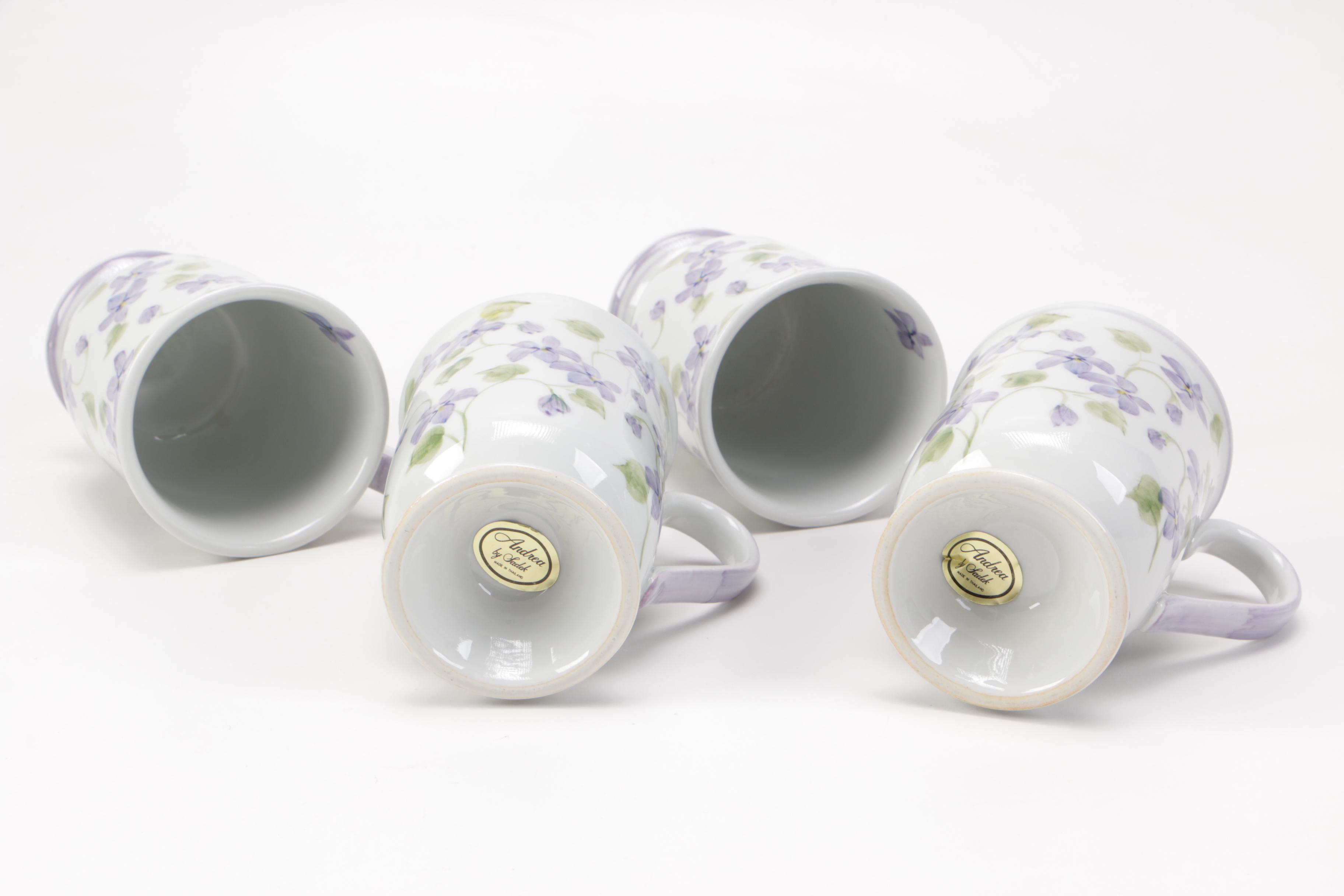 Andrea by Sadek Ceramic Teapot and Mugs