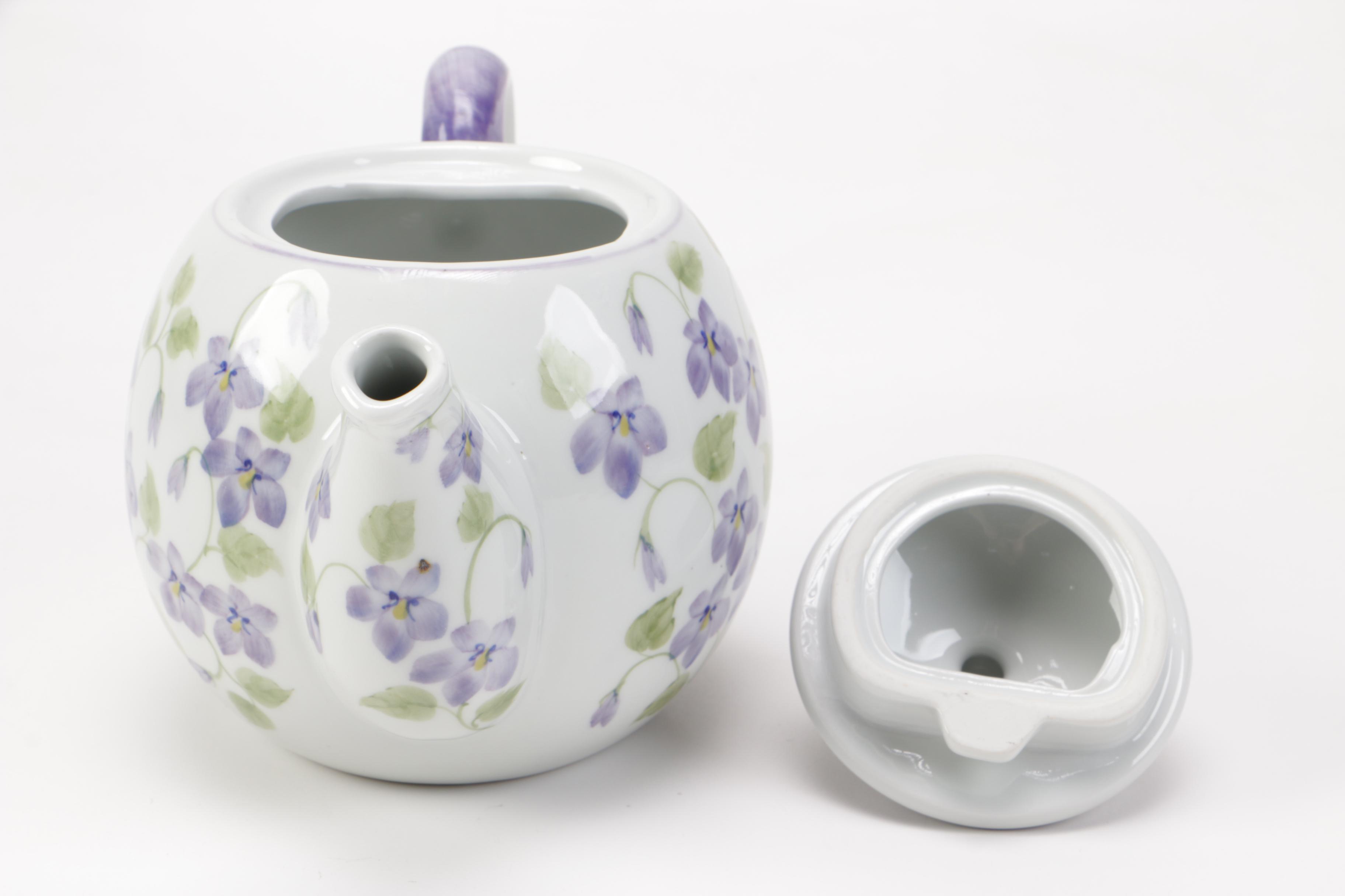 Andrea by Sadek Ceramic Teapot and Mugs