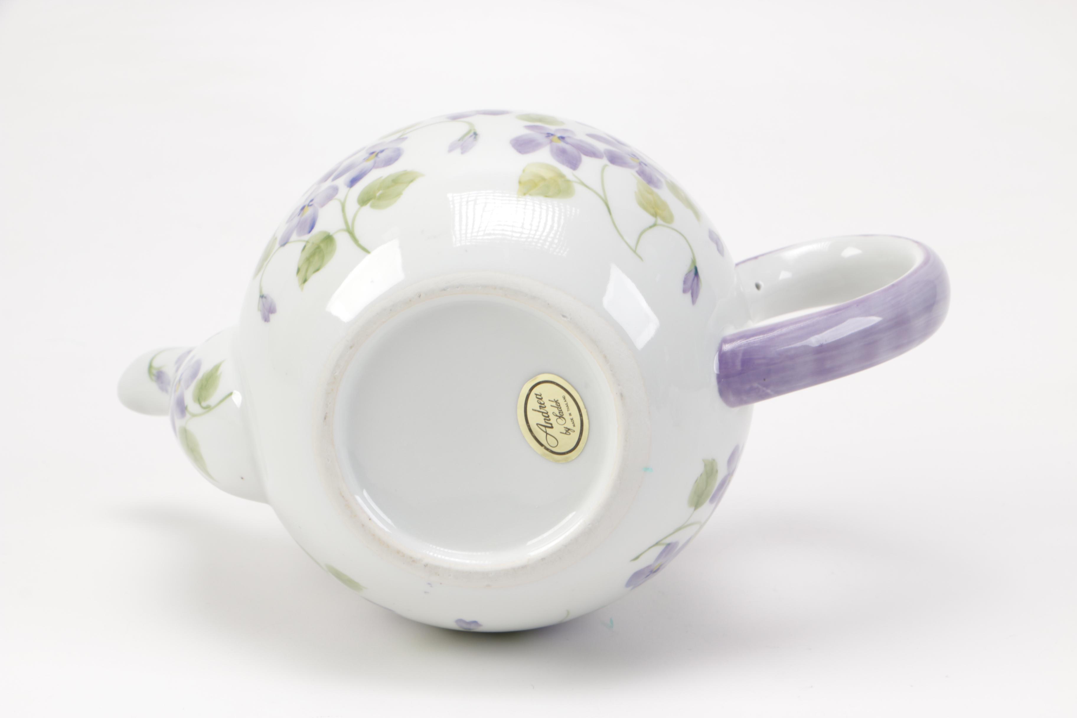 Andrea by Sadek Ceramic Teapot and Mugs