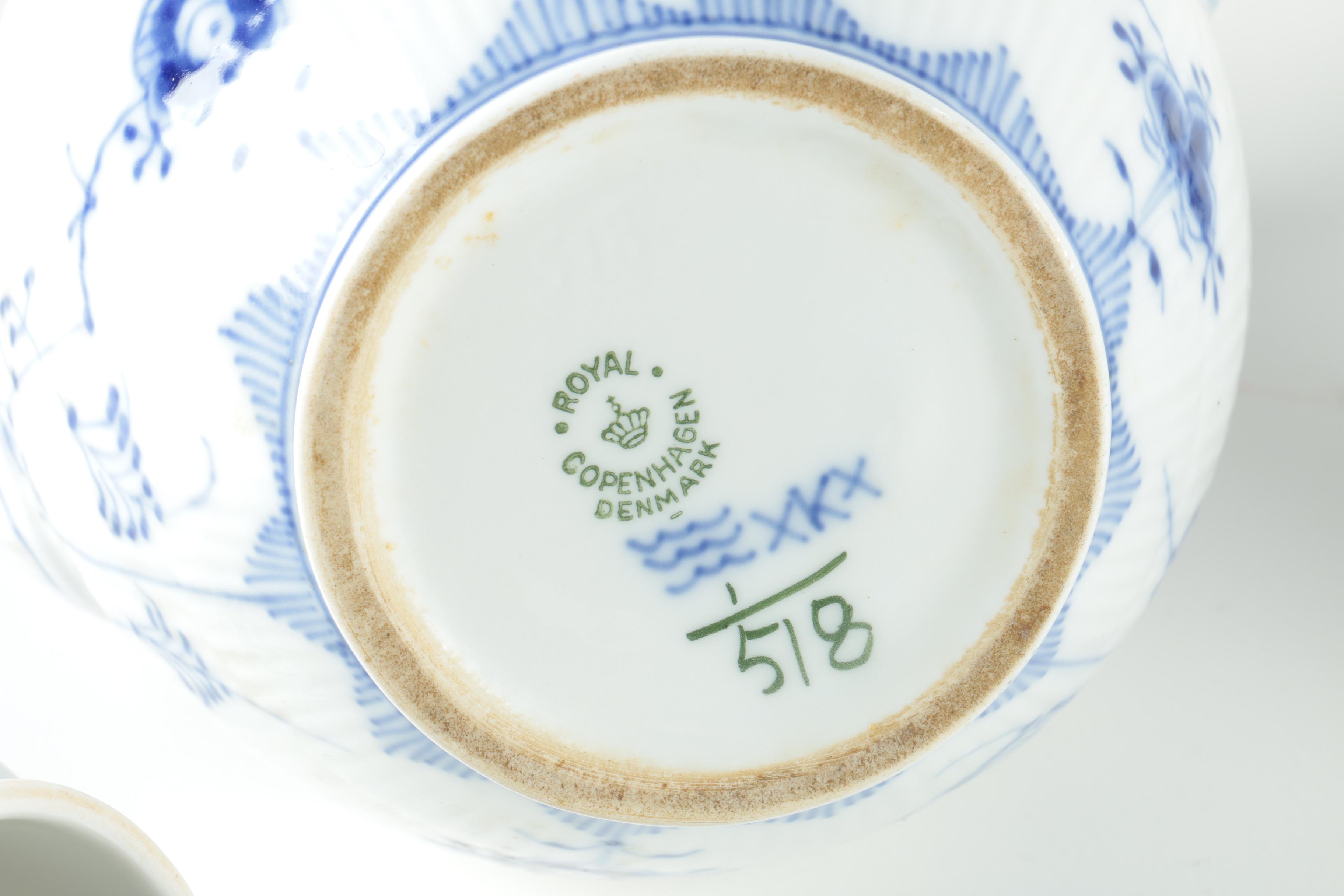 Royal Copenhagen "Blue Fluted" Porcelain Tea Service