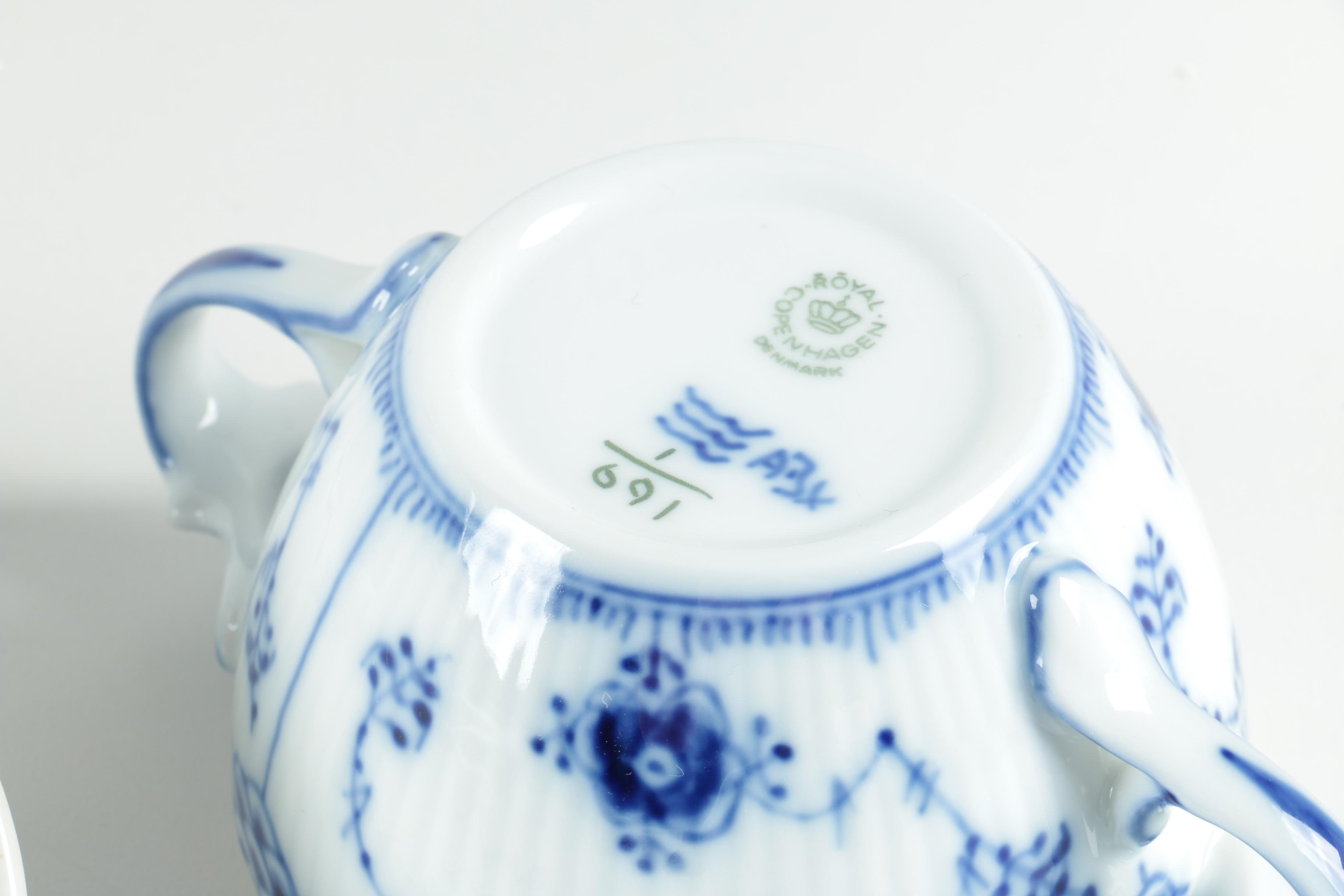 Royal Copenhagen "Blue Fluted" Porcelain Tea Service