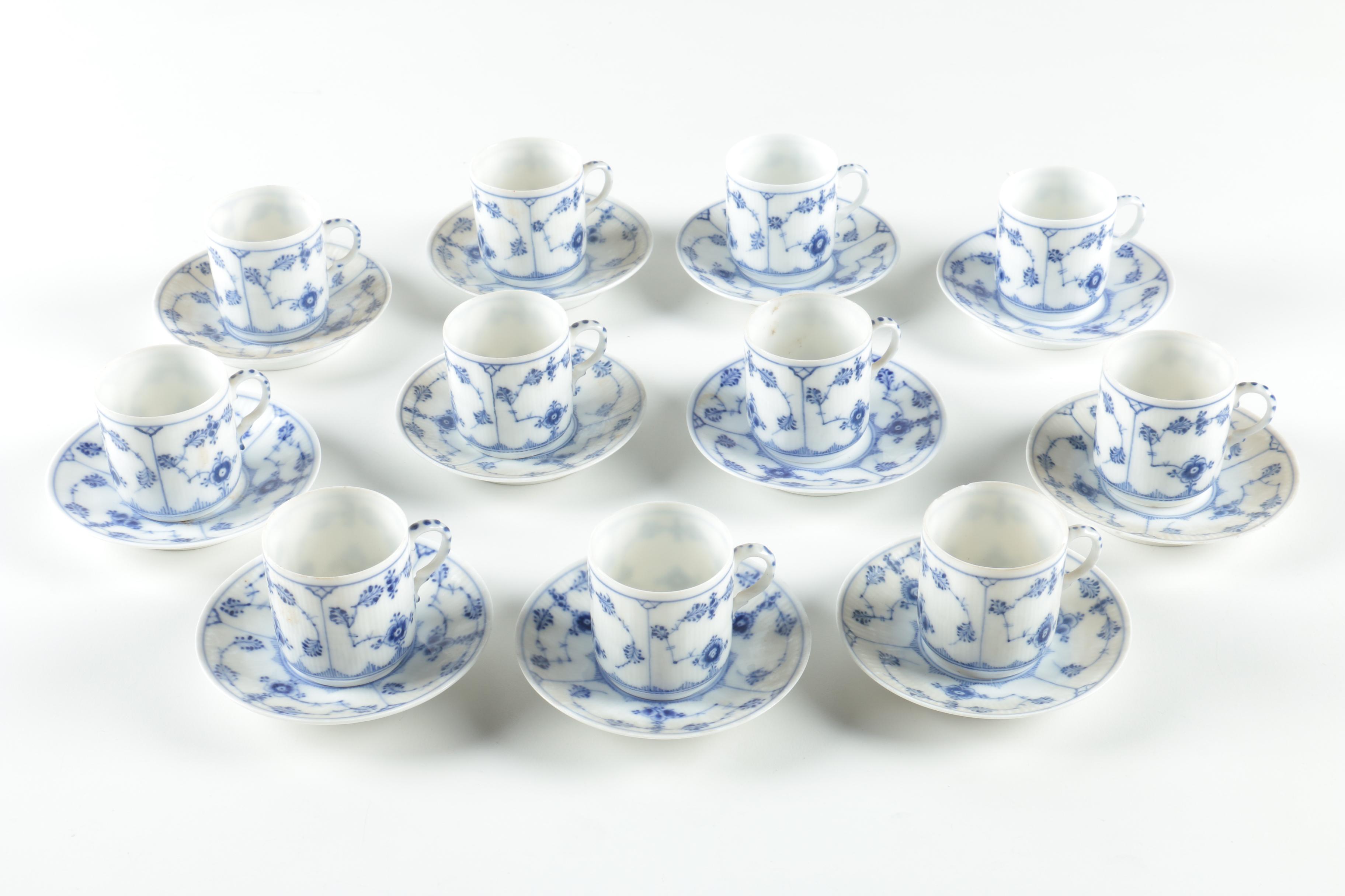 Royal Copenhagen "Blue Fluted" Porcelain Tea Service
