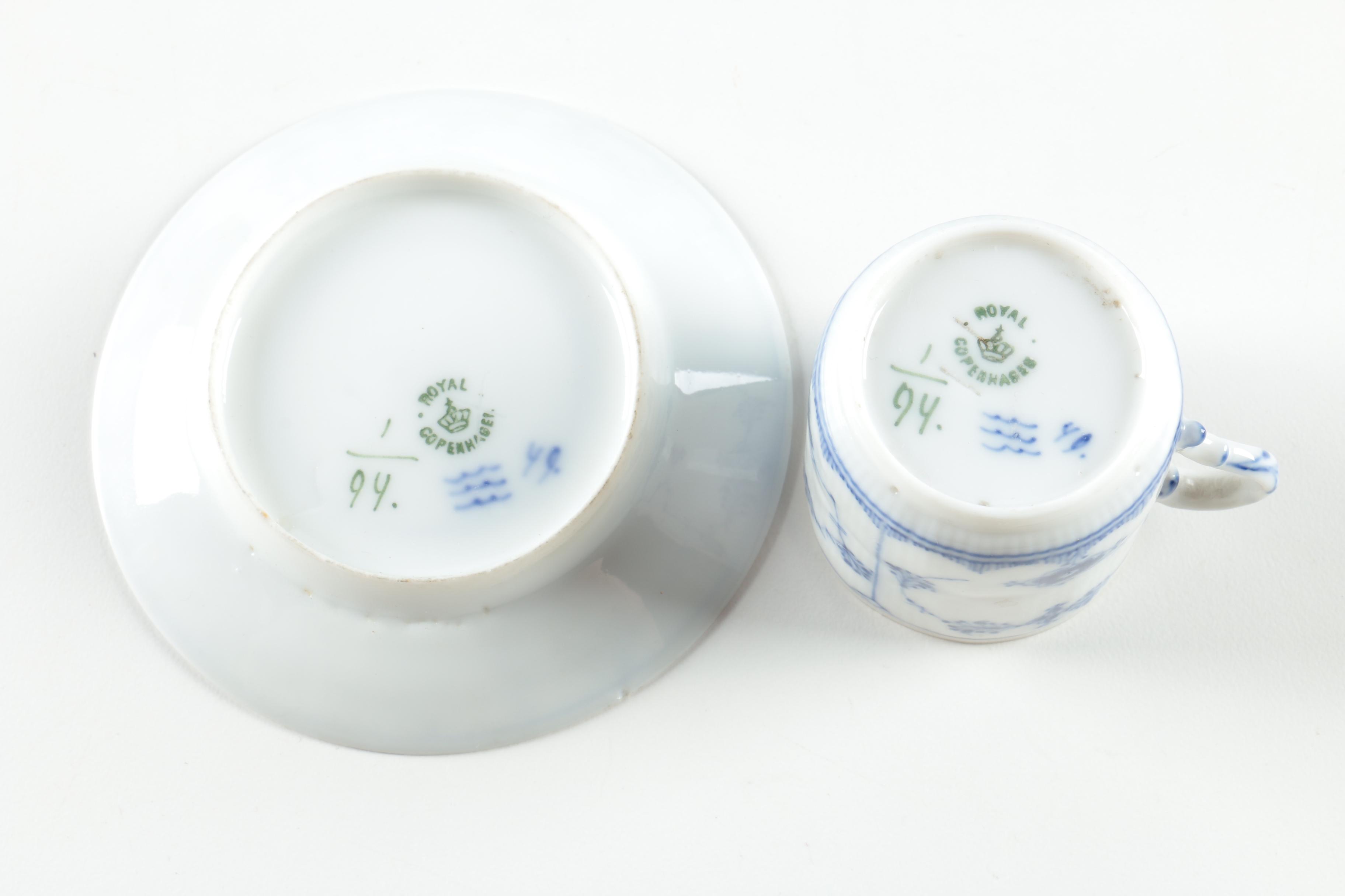 Royal Copenhagen "Blue Fluted" Porcelain Tea Service