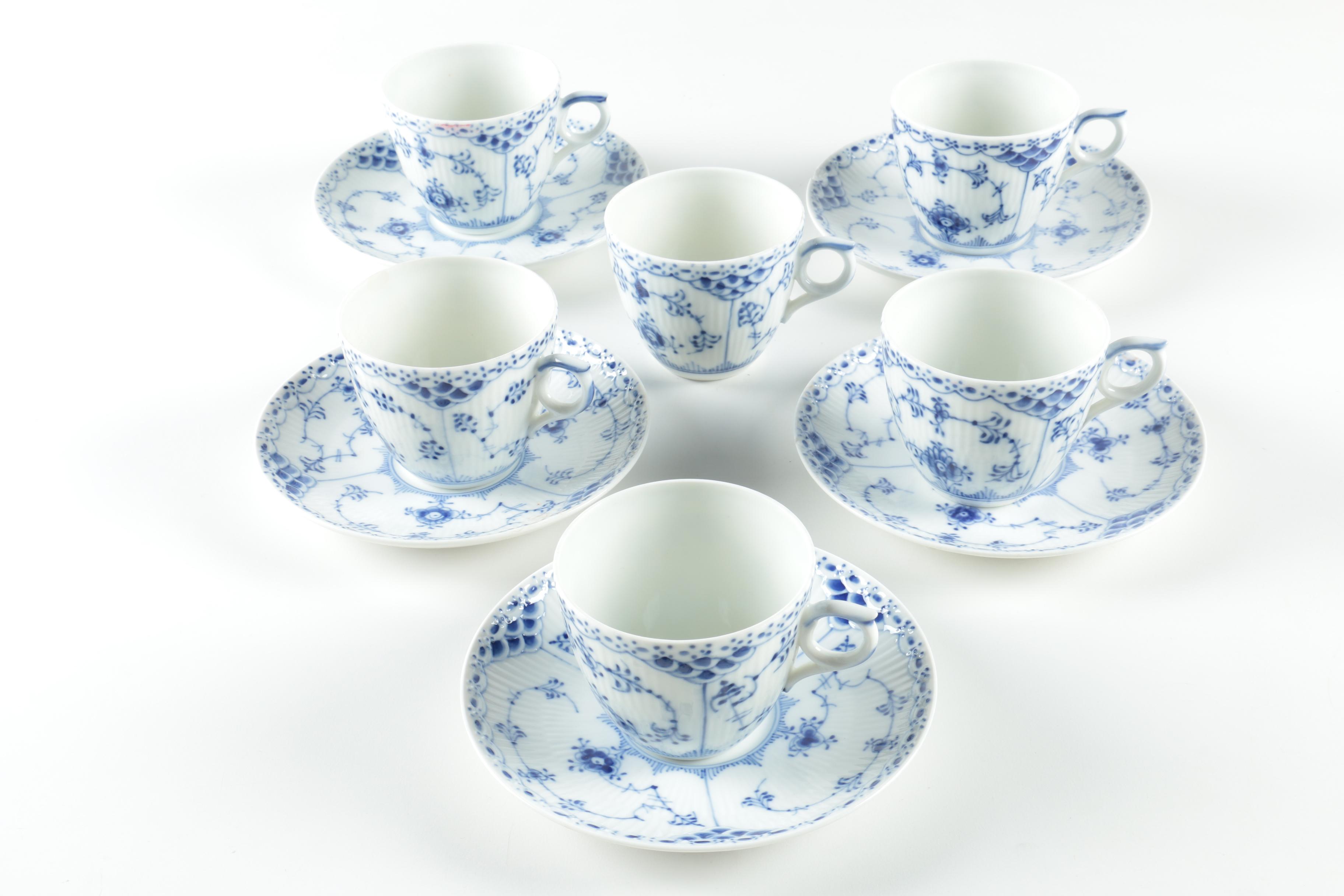 Royal Copenhagen "Blue Fluted" Porcelain Tea Service