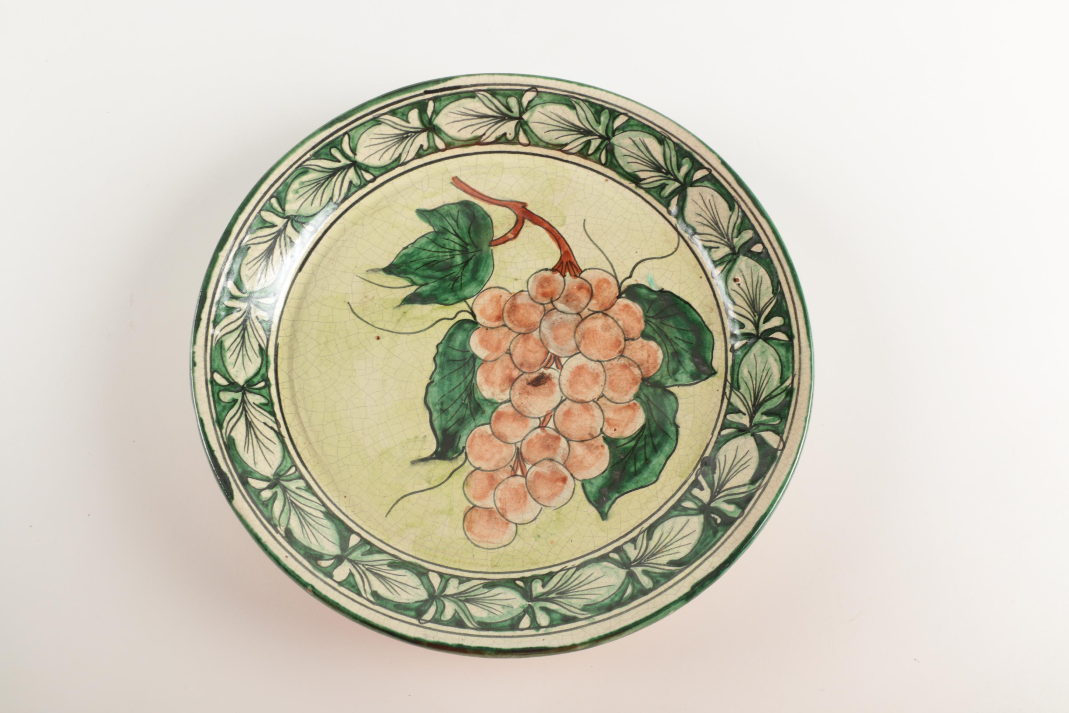 Decorative Glazed Terra Cotta Plates