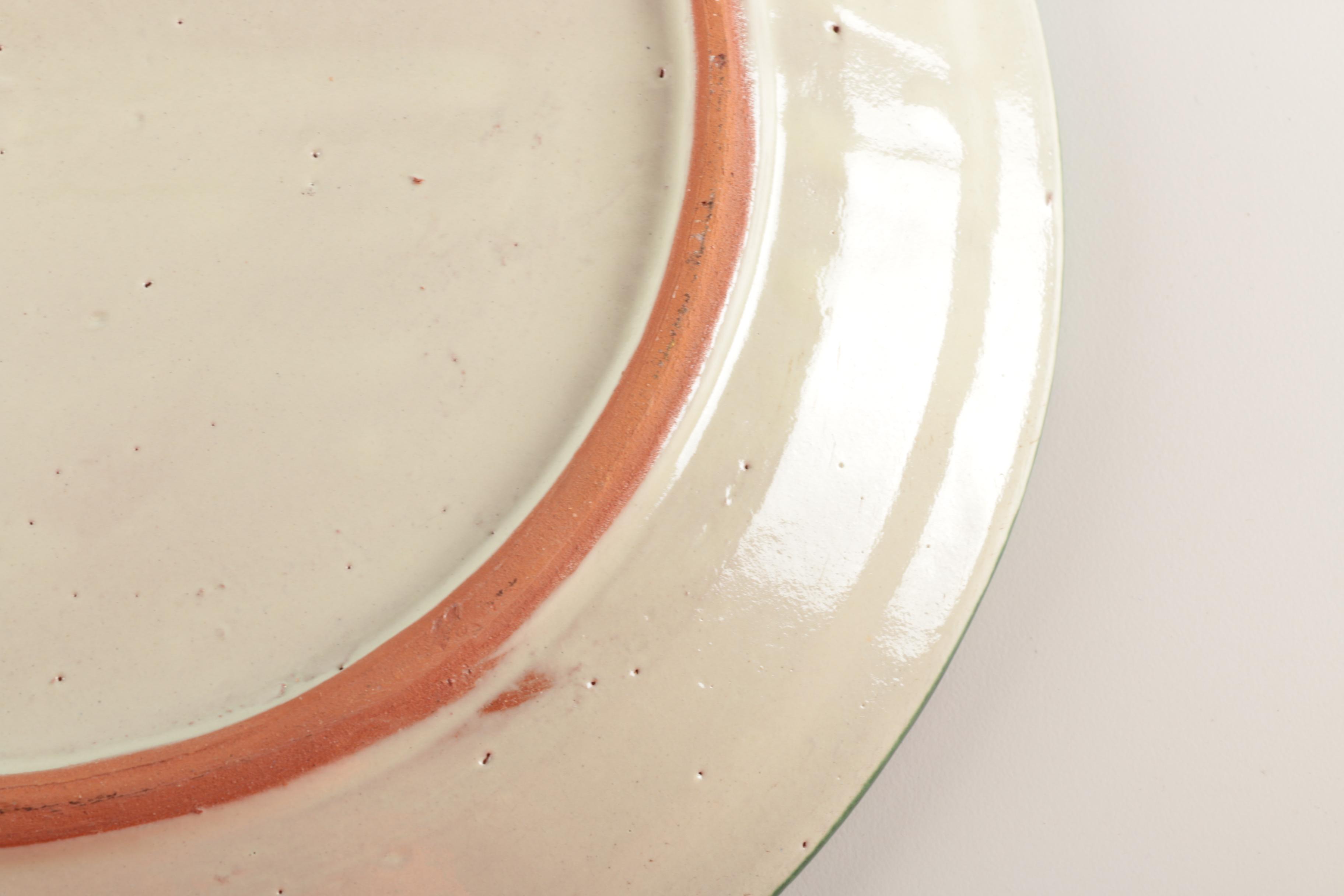 Decorative Glazed Terra Cotta Plates