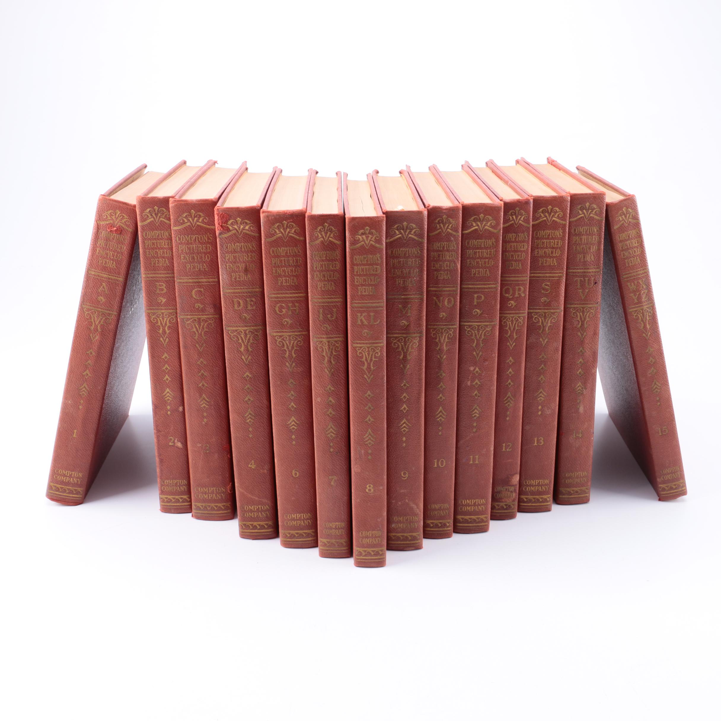 1941 "Compton's Pictured Encyclopedia and Fact-Index" Fourteen Volumes