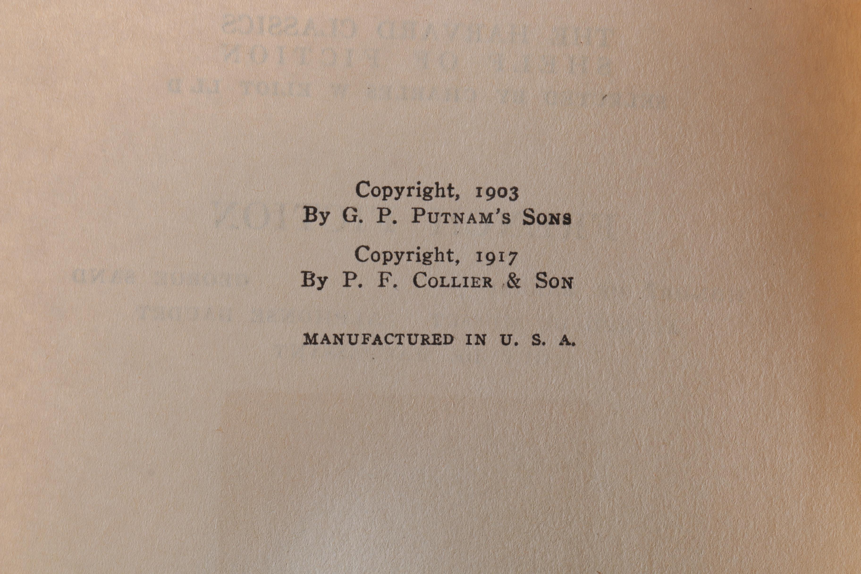 1917 "The Harvard Classics Shelf of Fiction" 19-Volume Set