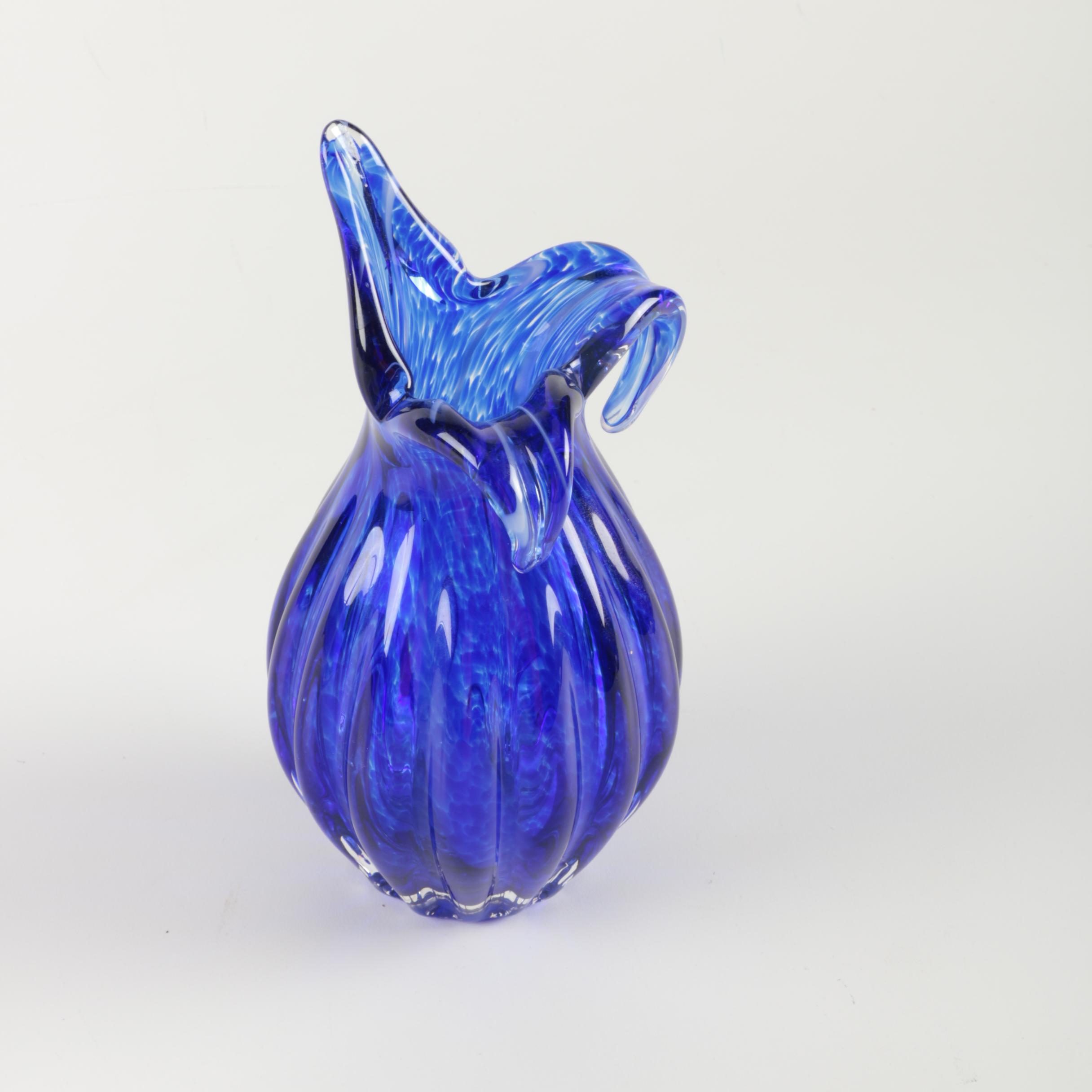 Cobalt Art Glass Vase