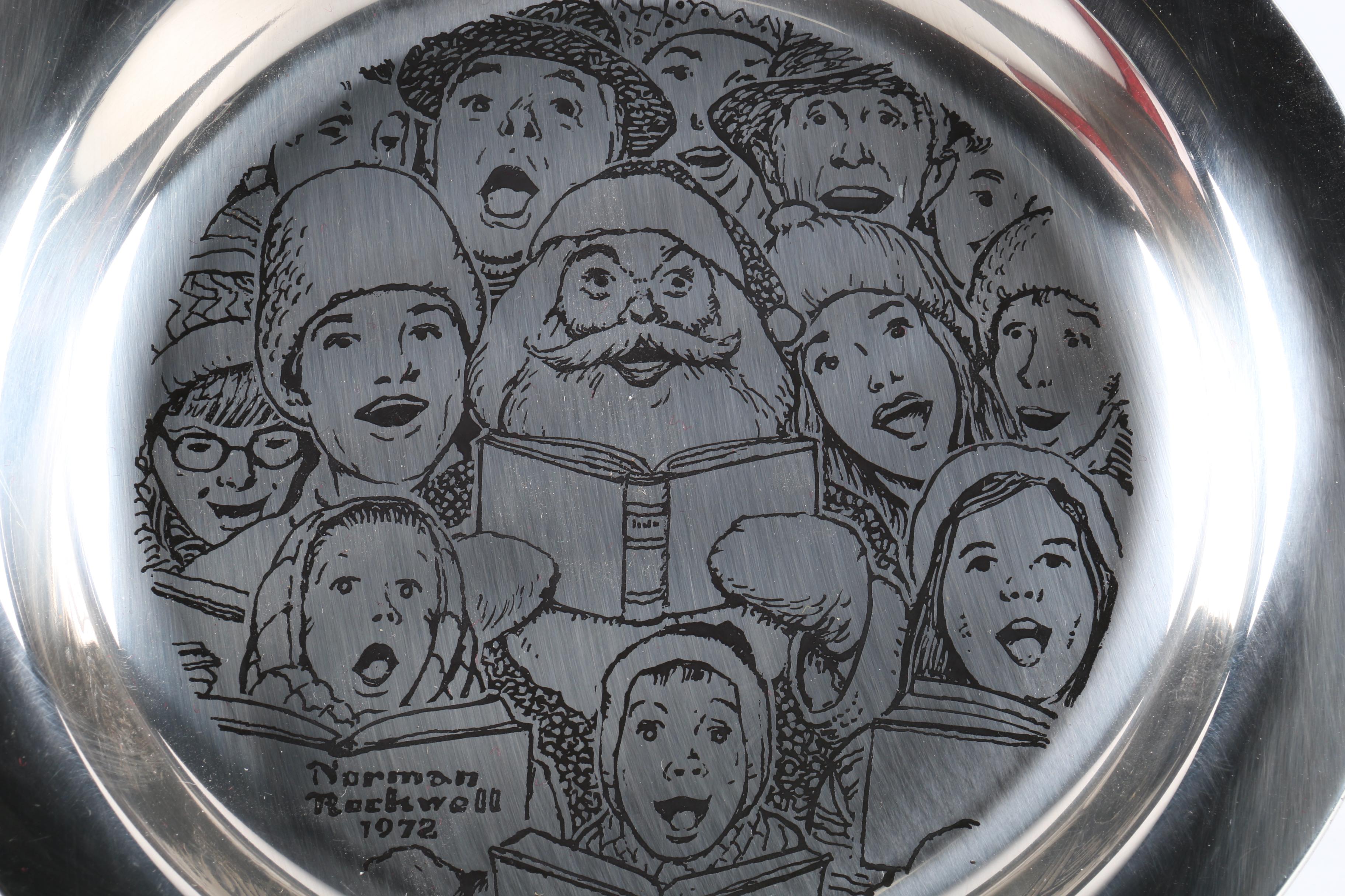 1972 Franklin Mint Limited Edition Sterling Silver Christmas Plate