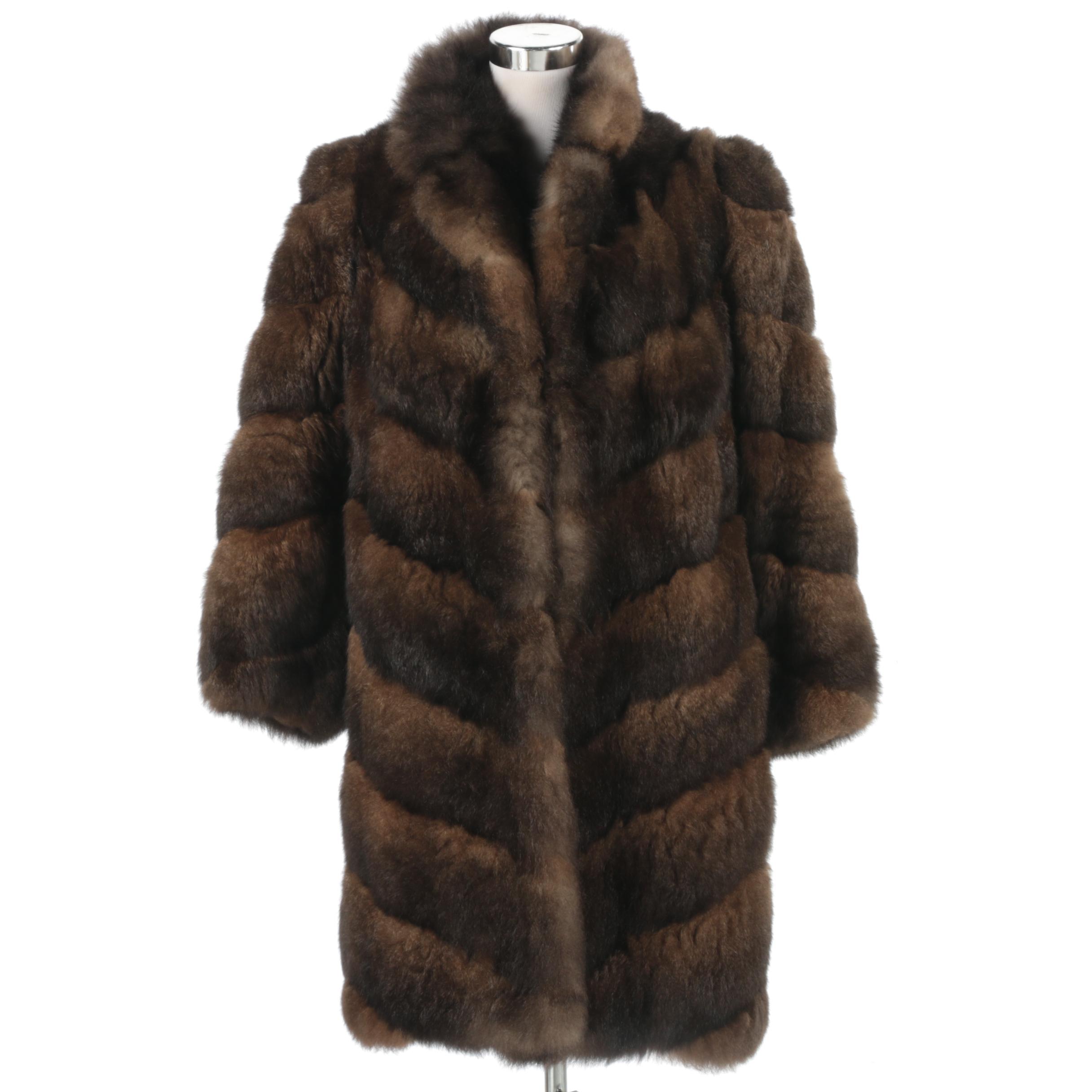 Brown Possum Fur Coat