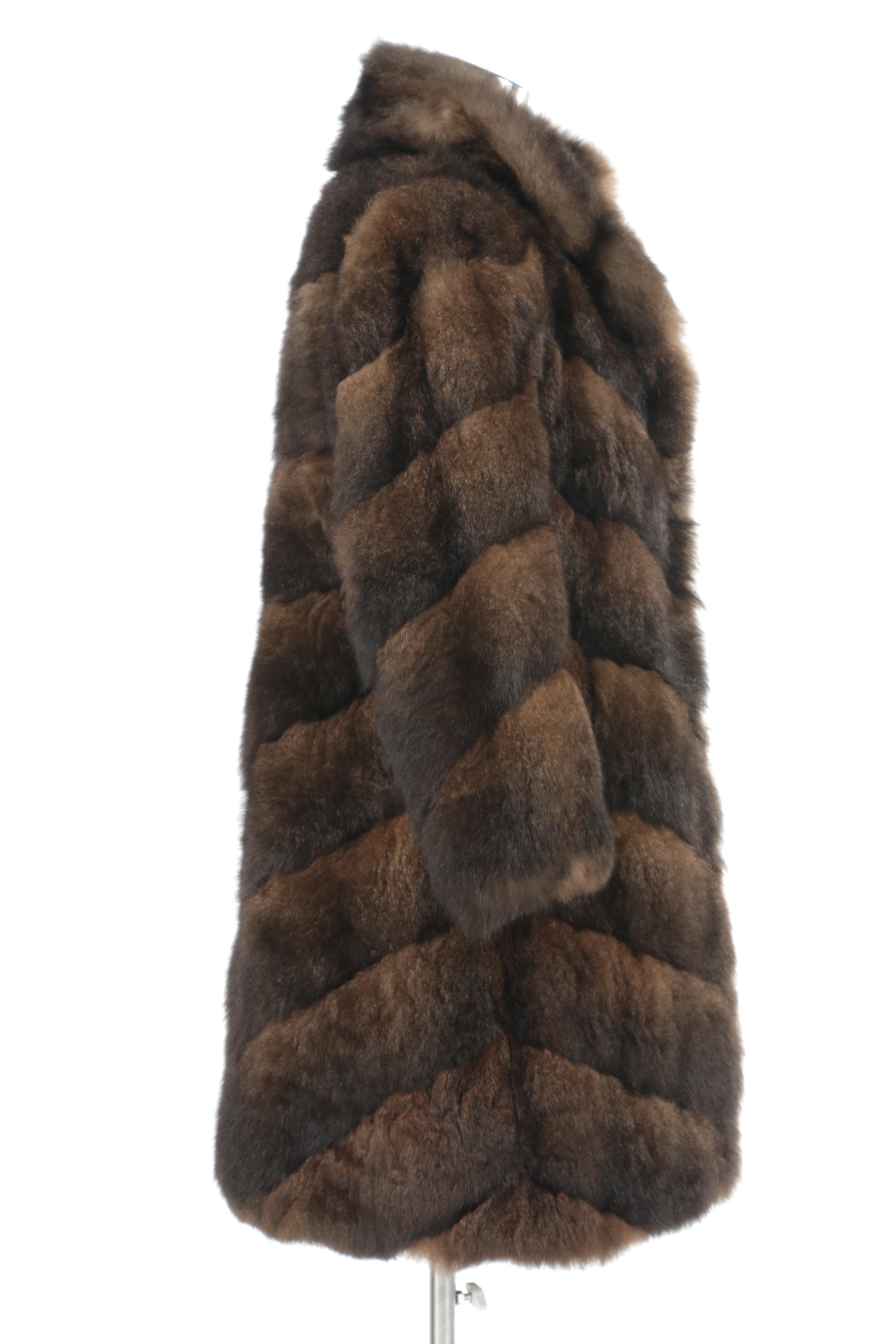 Brown Possum Fur Coat