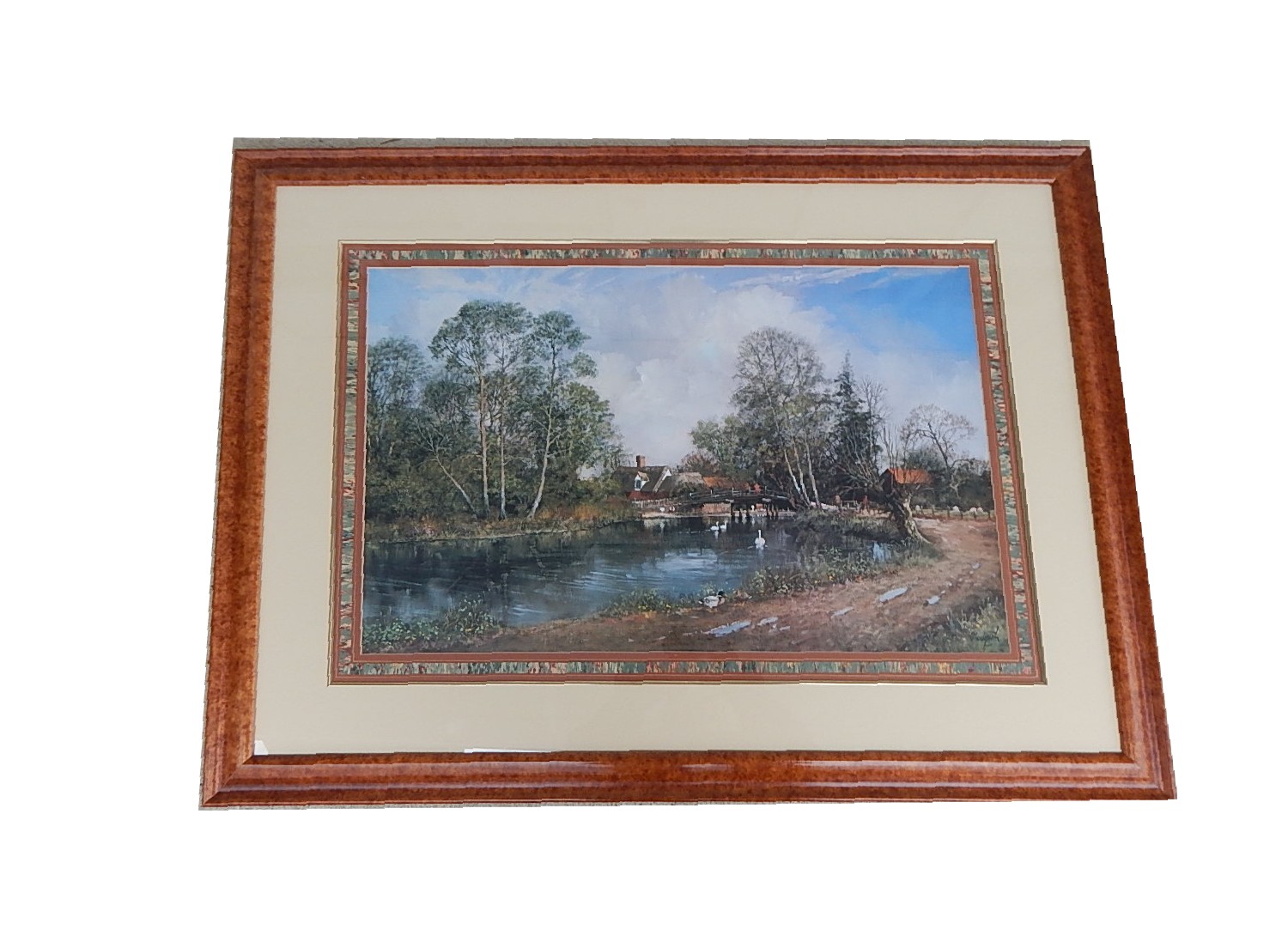 Large Framed Decorative Rural Landscape Print