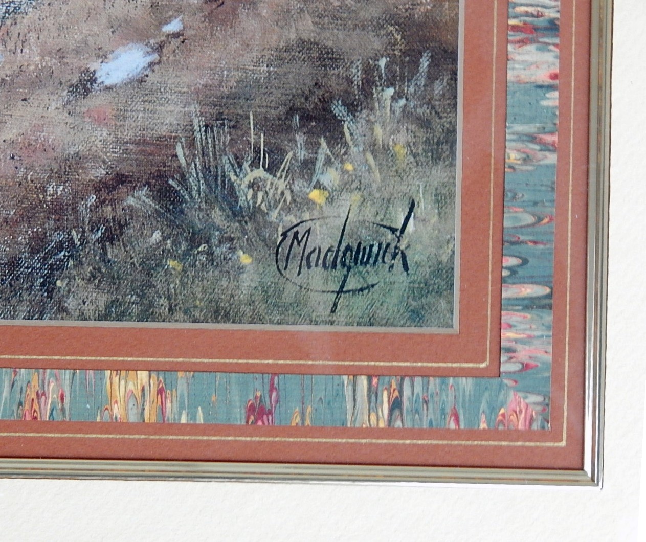 Large Framed Decorative Rural Landscape Print