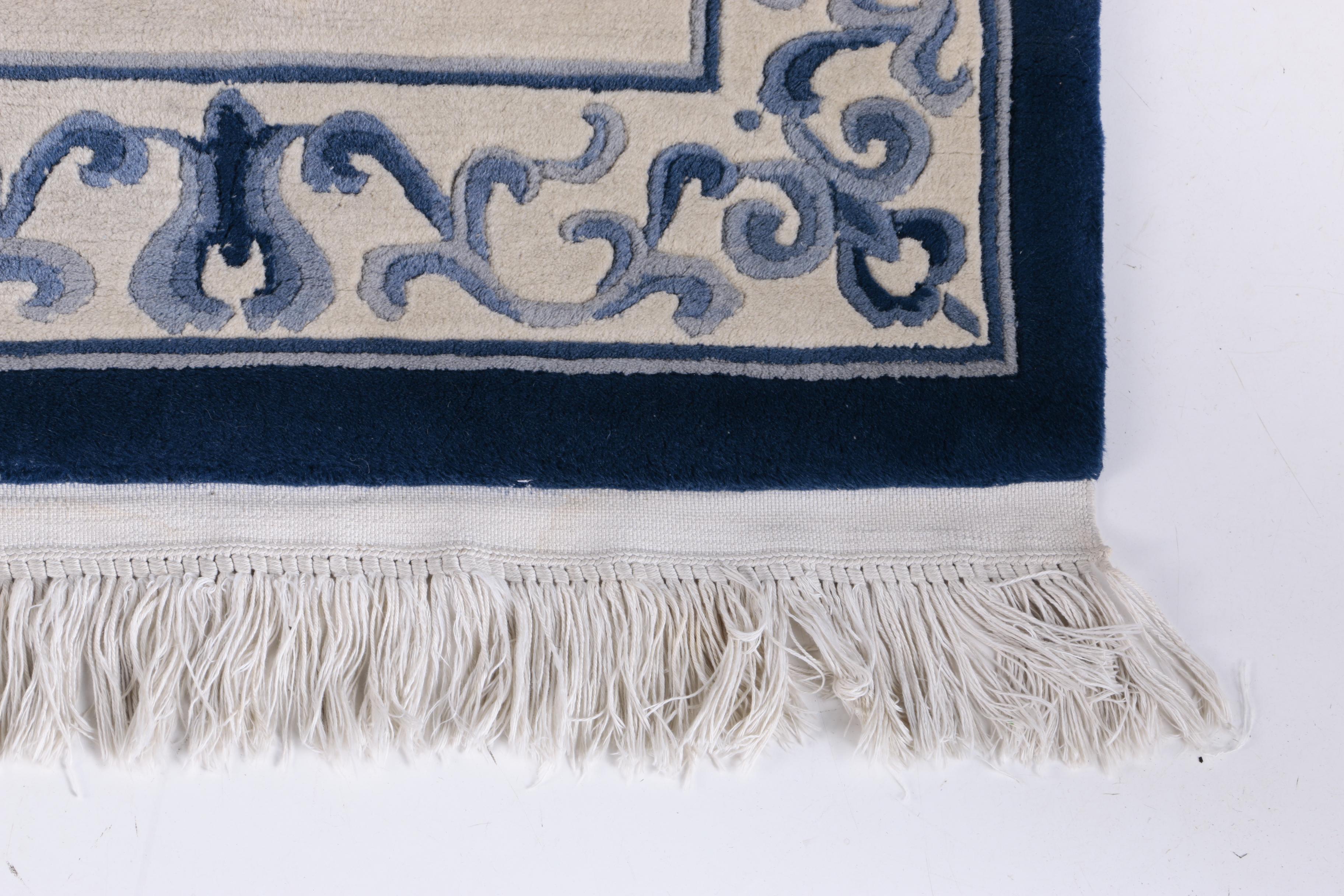 Hand Tufted Chinese Carved Wool Area Rug