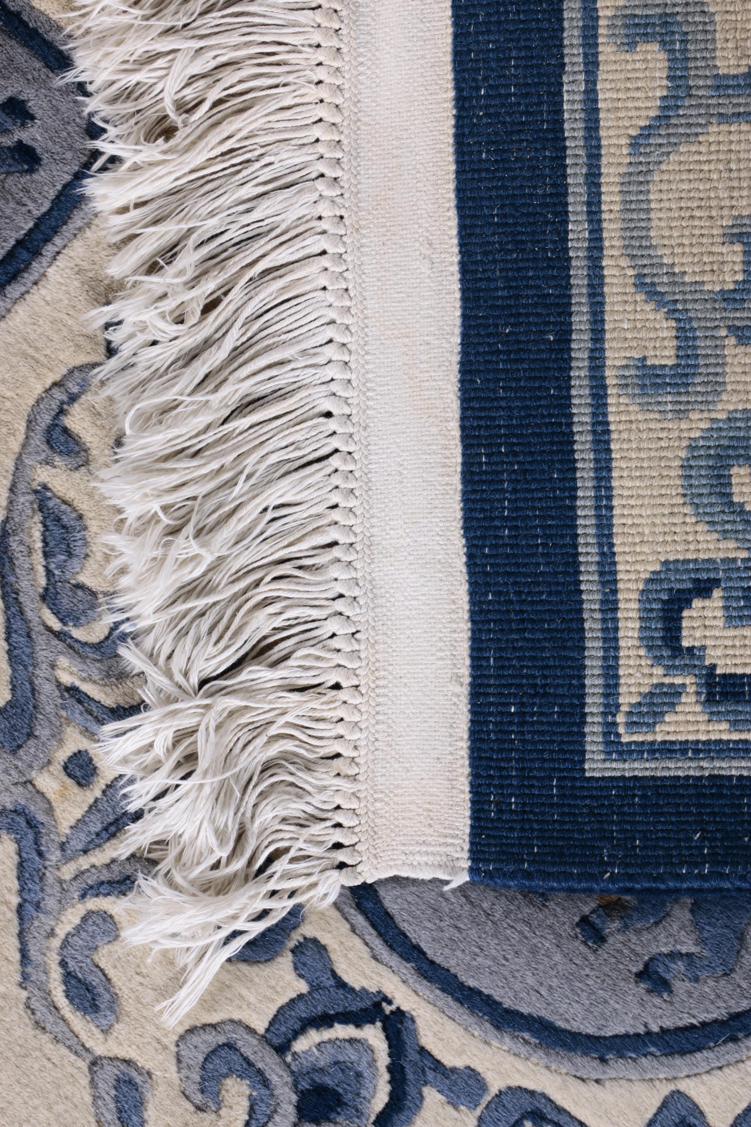 Hand Tufted Chinese Carved Wool Area Rug