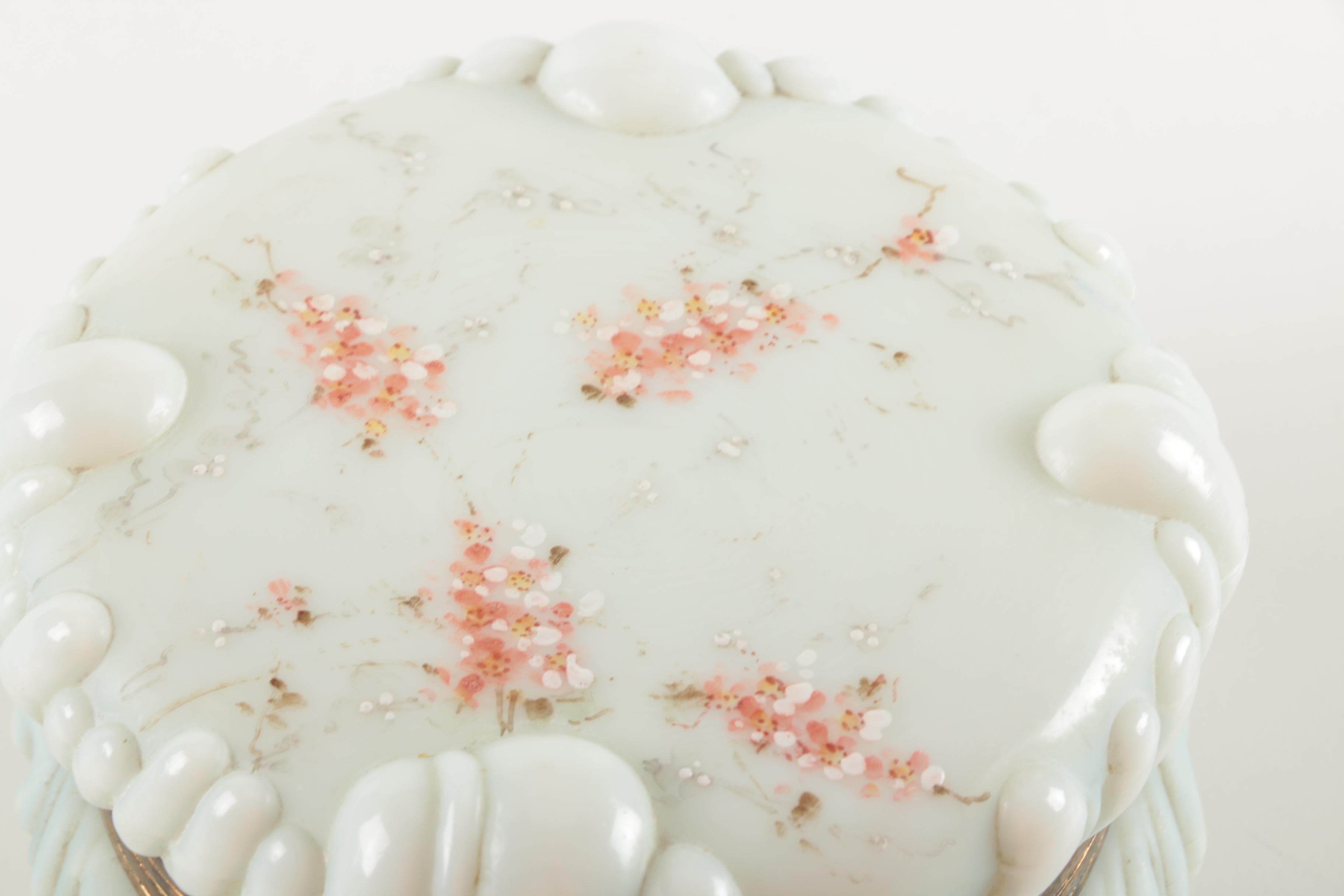 Hand Painted Wave Crest Victorian Trinket Box