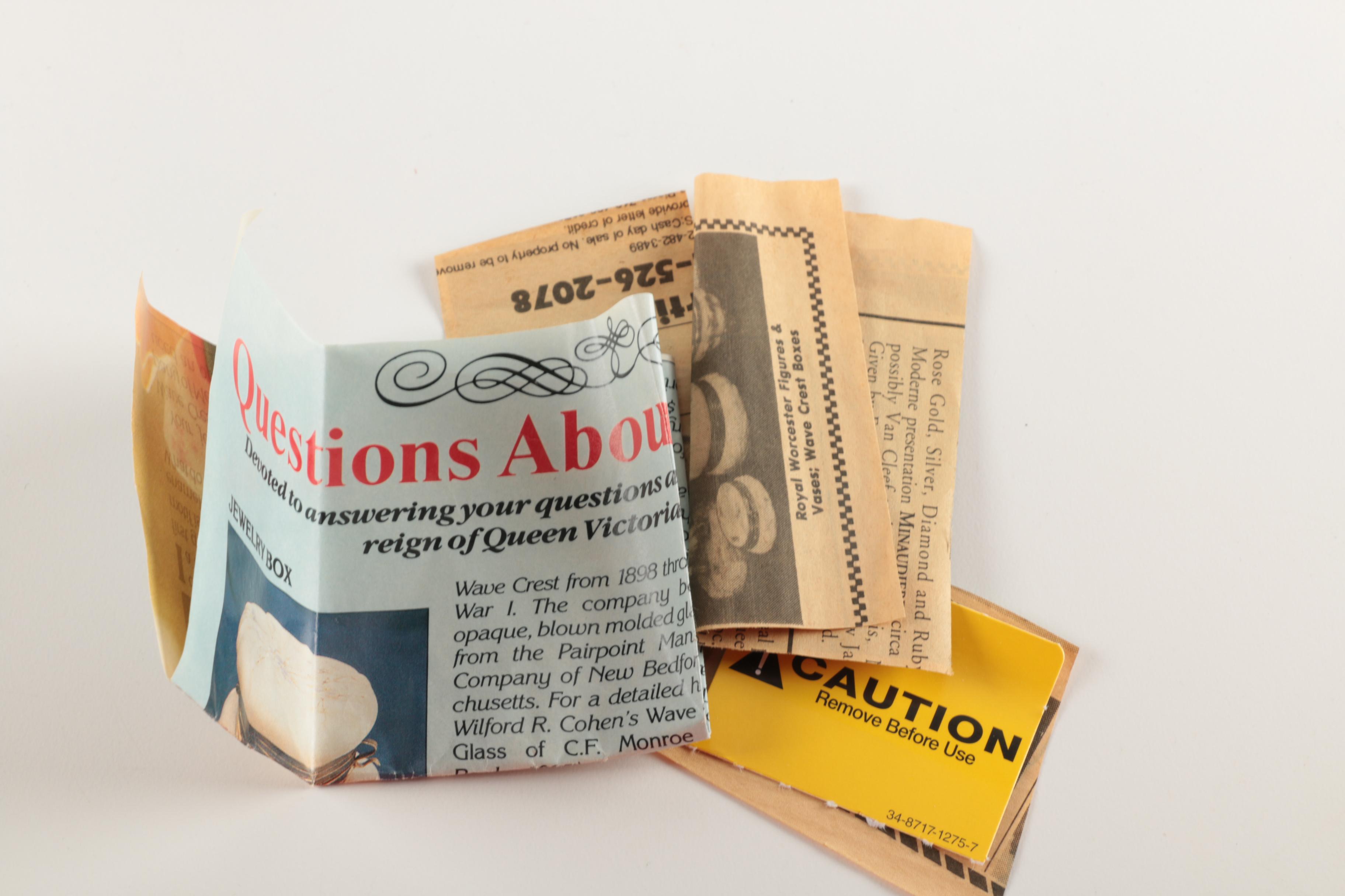 Hand Painted Wave Crest Victorian Trinket Box