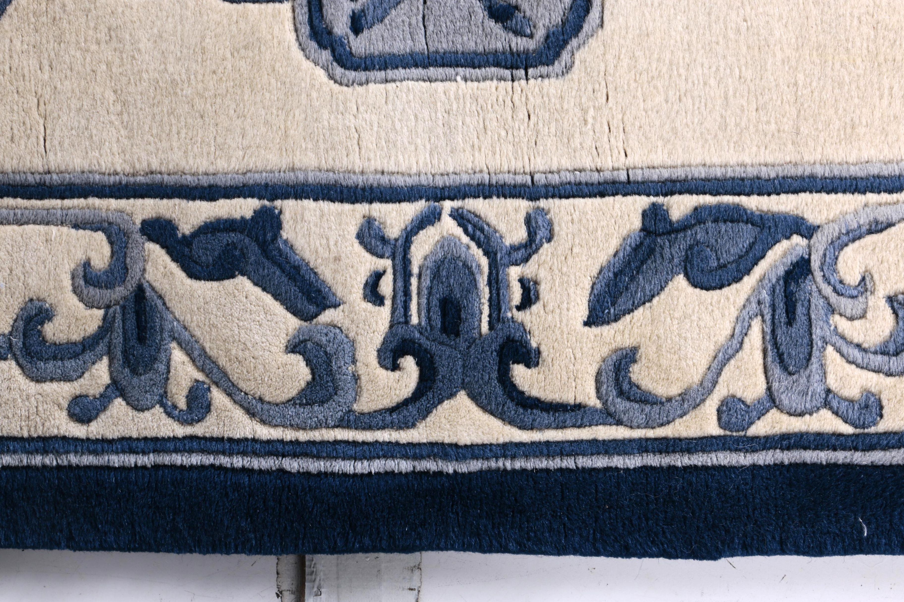 Hand Tufted Chinese Carved Wool Area Rug