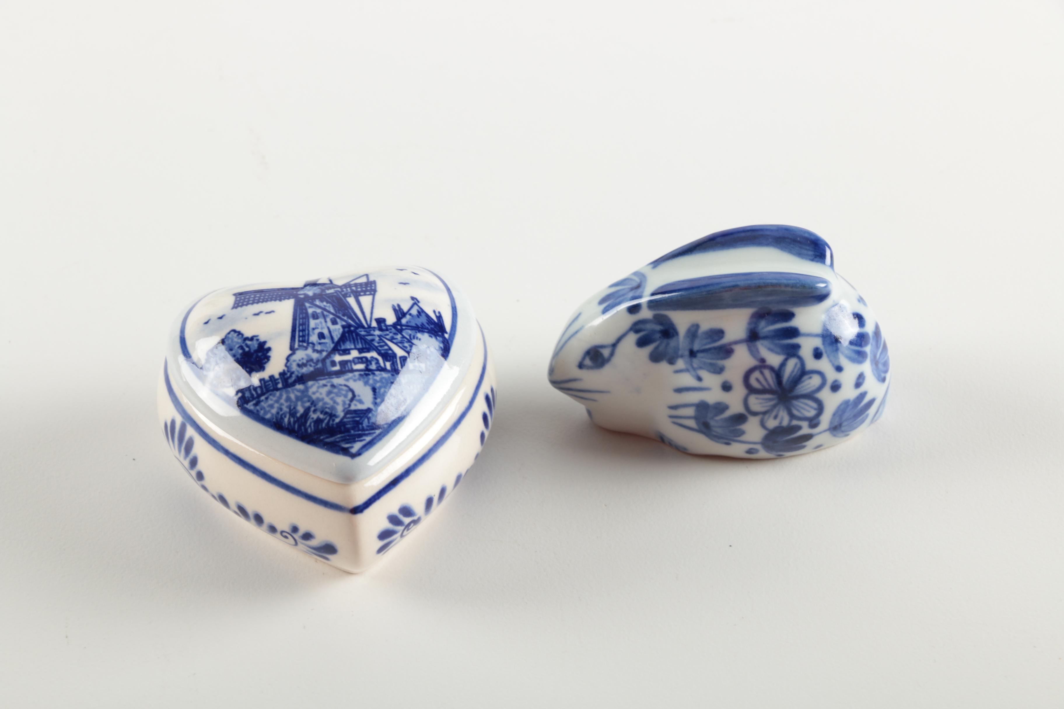 Collection of Blue and White Ceramics
