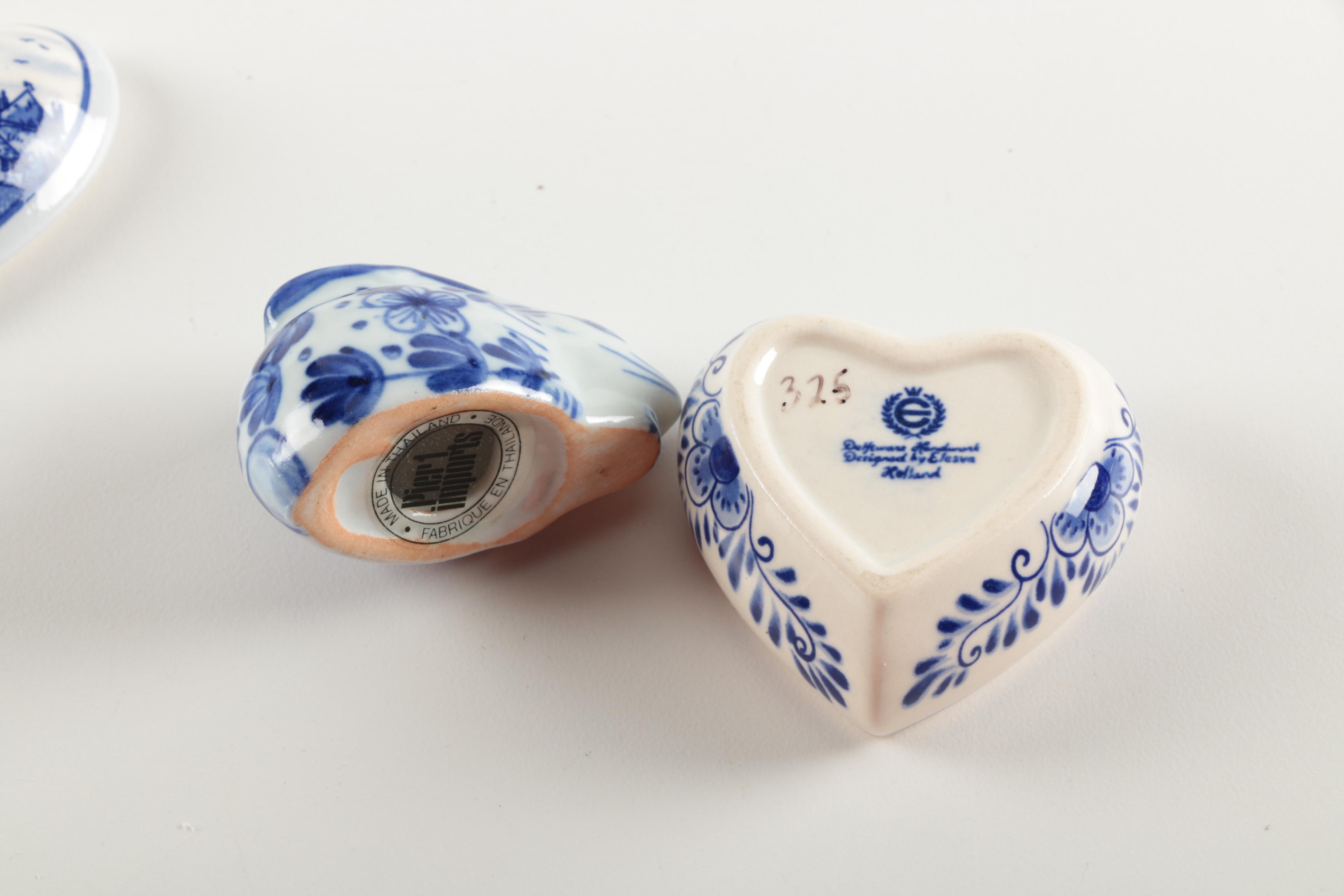 Collection of Blue and White Ceramics