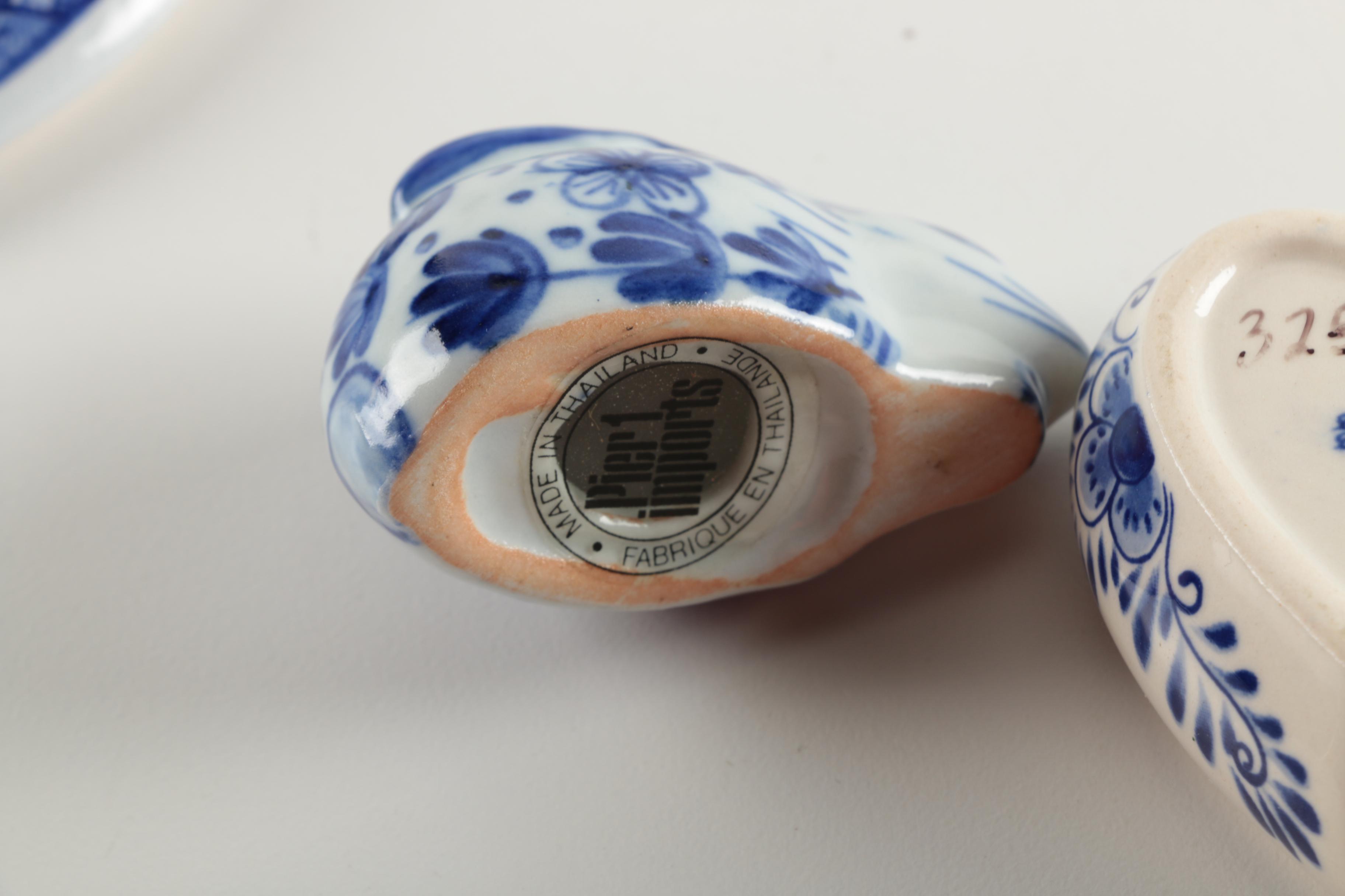 Collection of Blue and White Ceramics