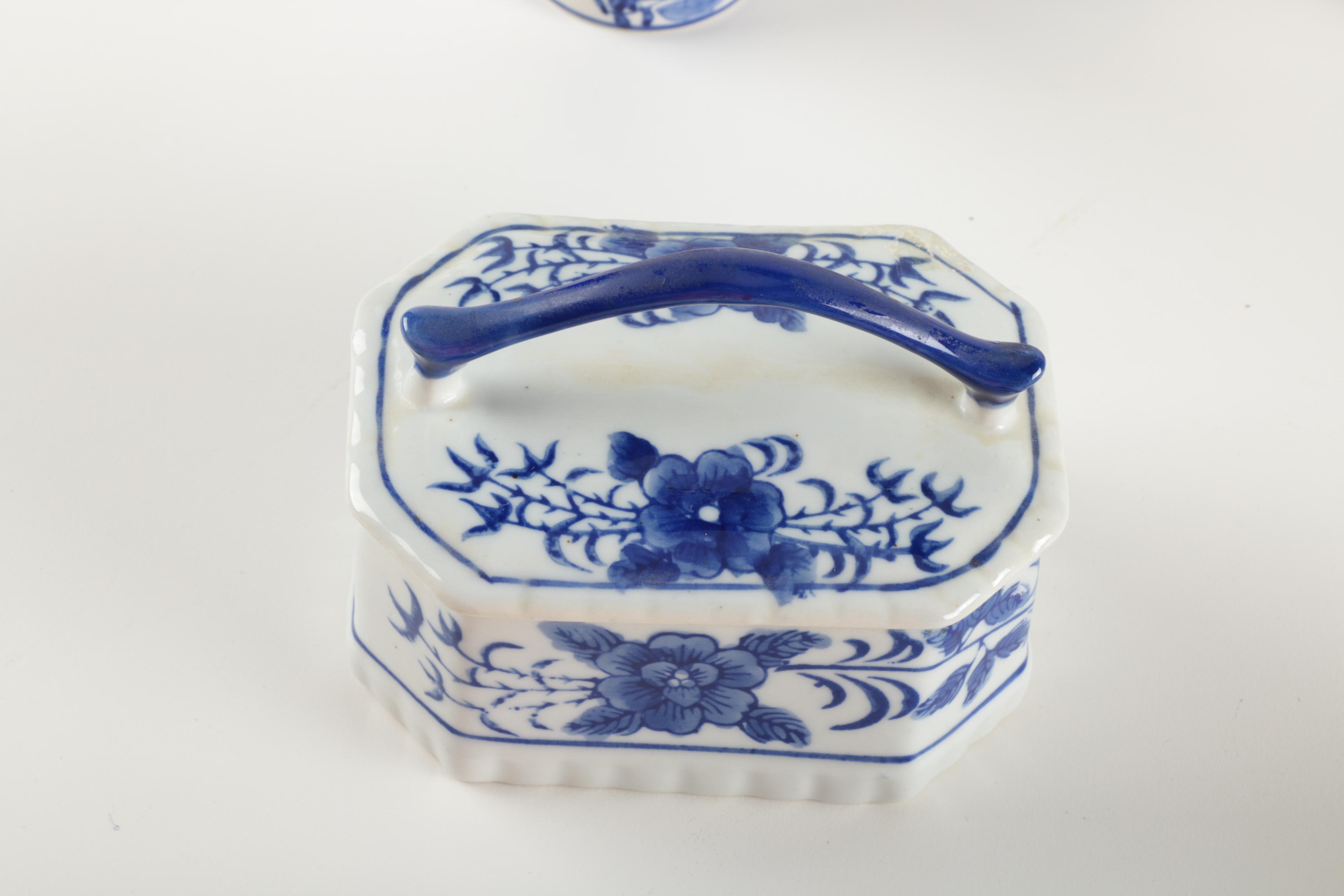 Collection of Blue and White Ceramics