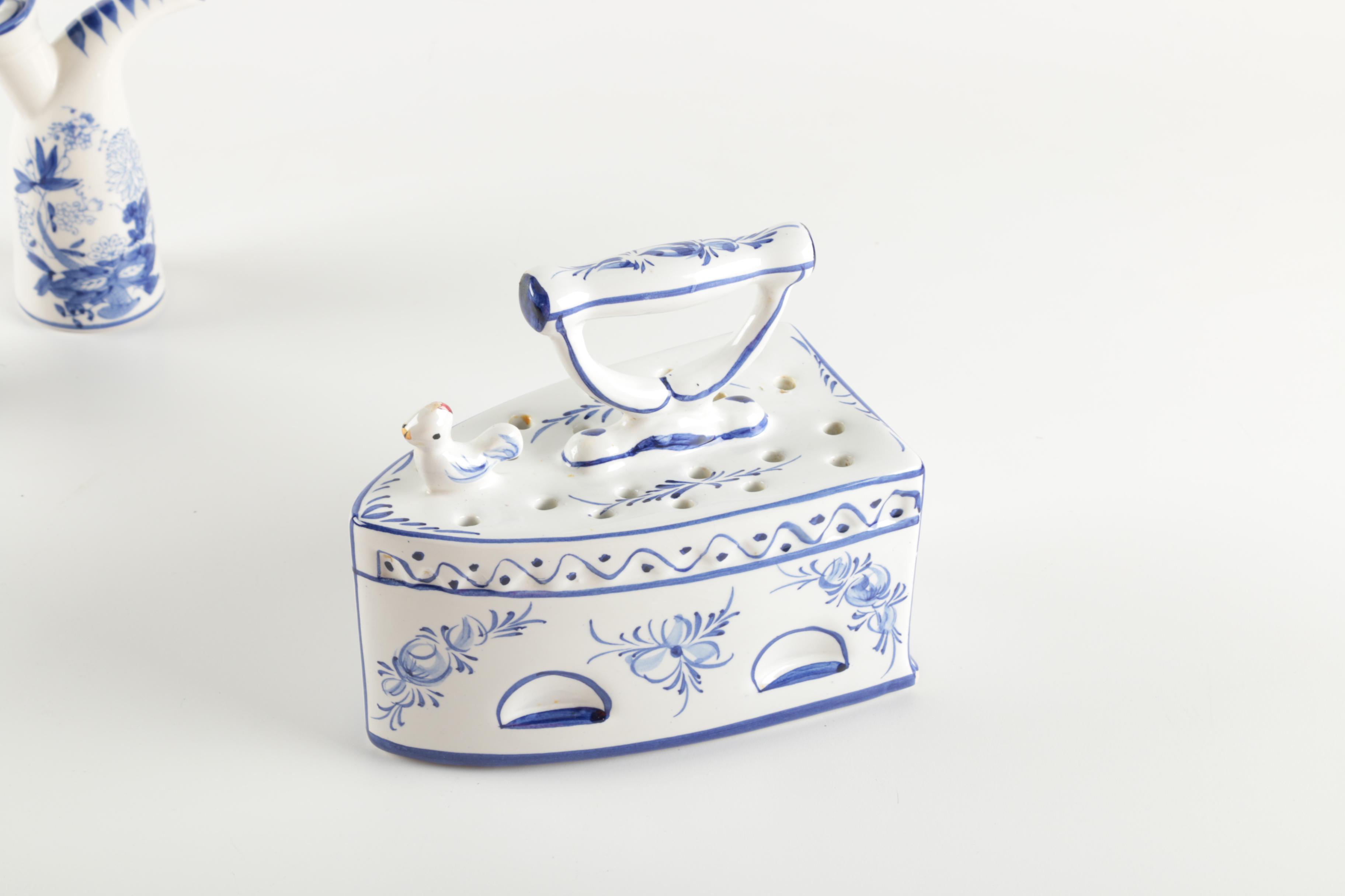Collection of Blue and White Ceramics