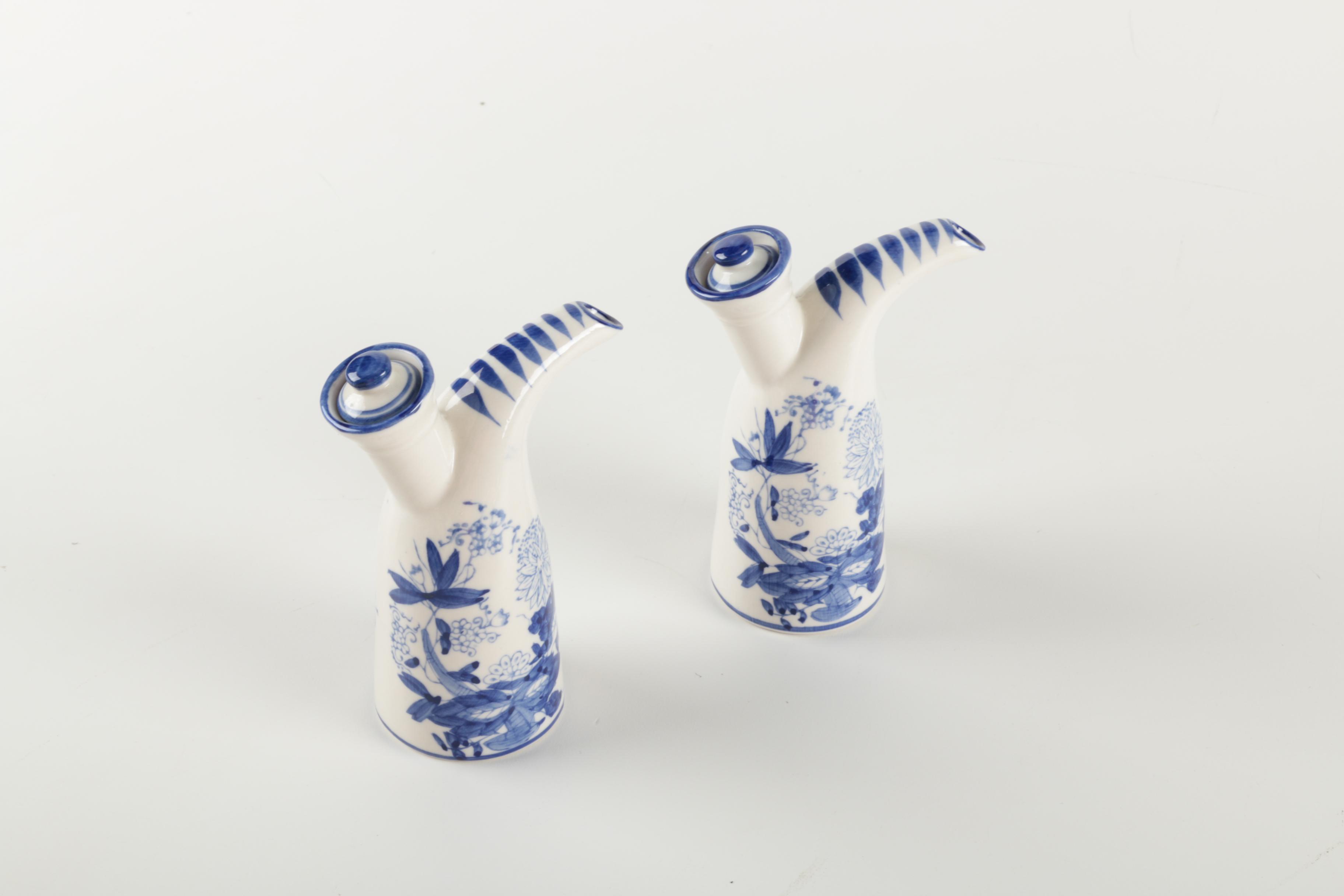 Collection of Blue and White Ceramics