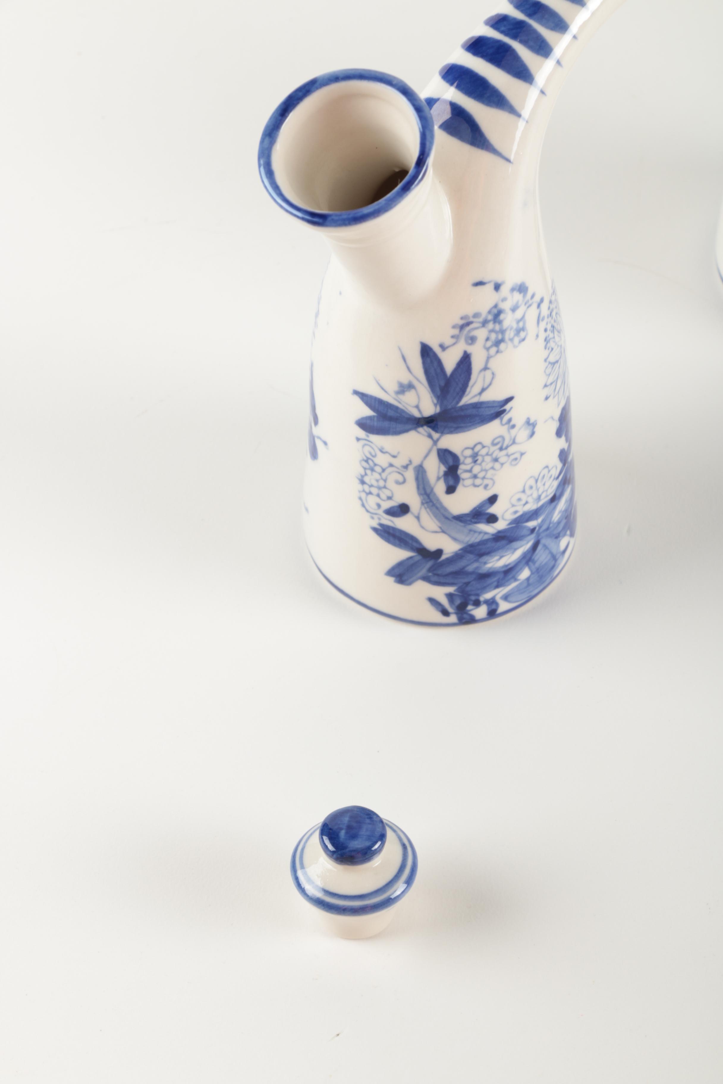 Collection of Blue and White Ceramics