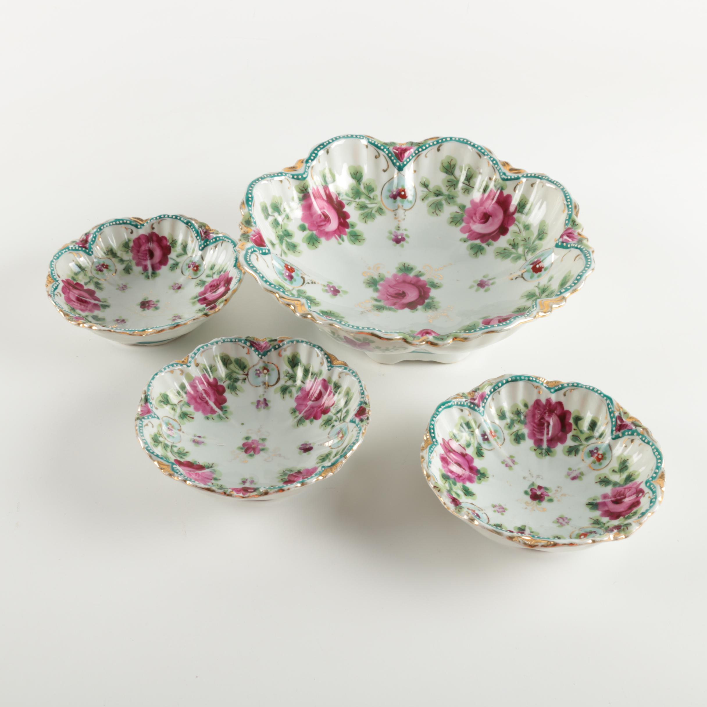 Set of Hand Painted Porcelain Bowls