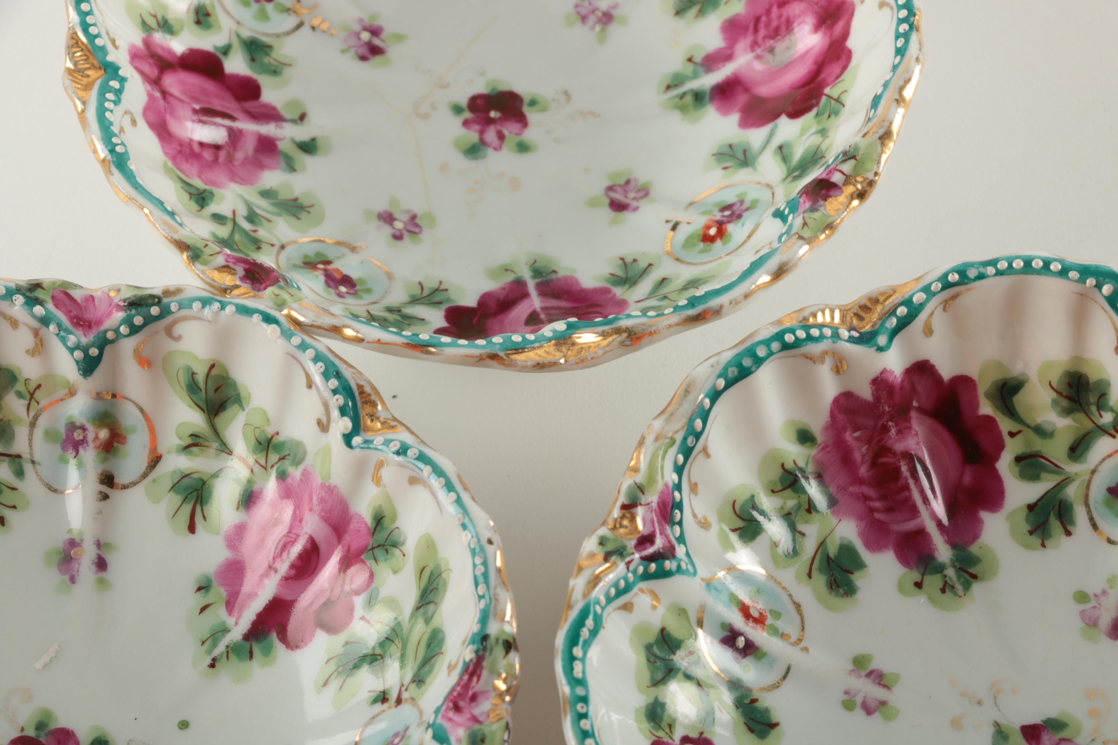 Set of Hand Painted Porcelain Bowls