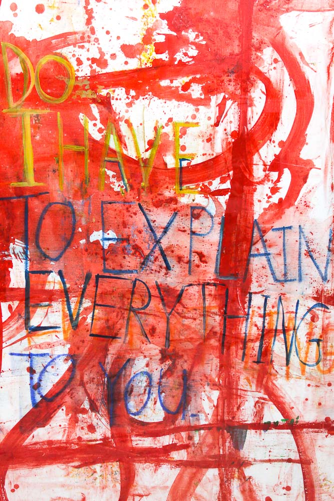 William Quigley Mixed Media Painting on Canvas "Do I have to Explain..."