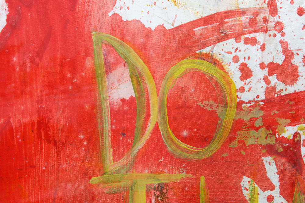 William Quigley Mixed Media Painting on Canvas "Do I have to Explain..."