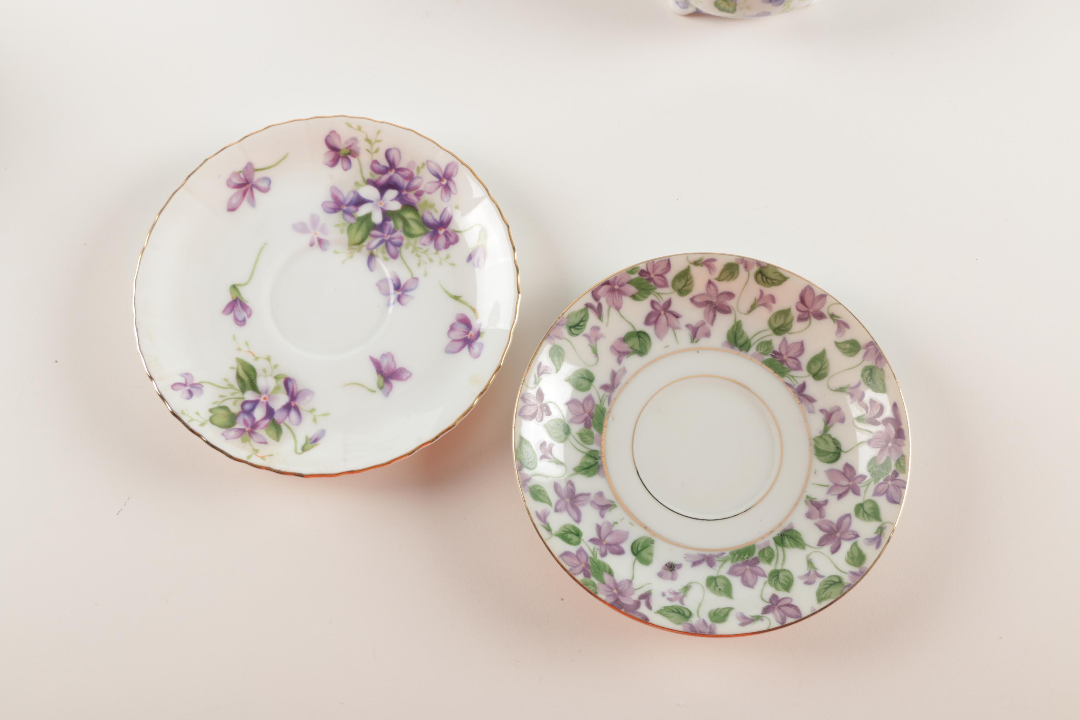 Violet Themed Ceramic Tableware