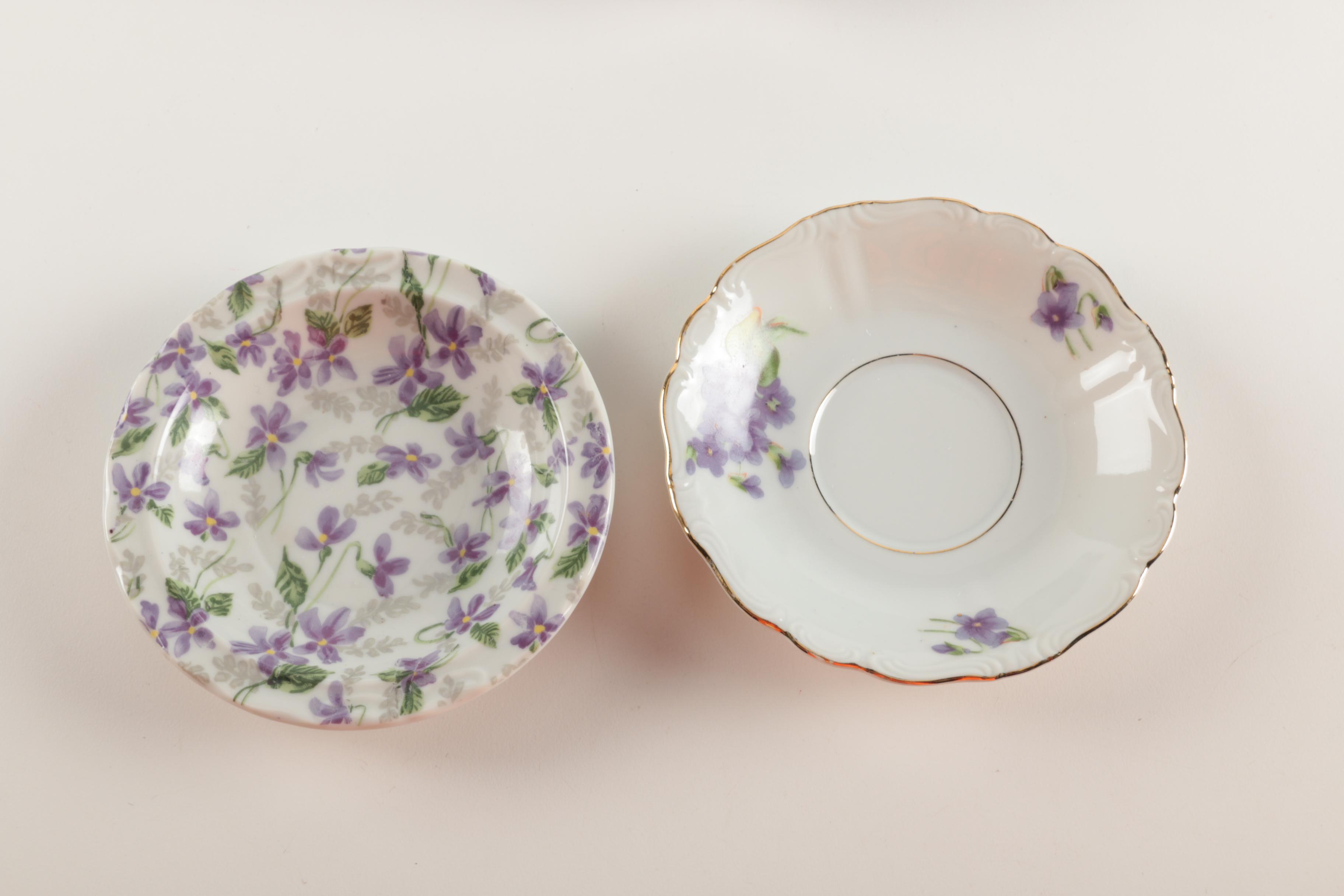 Violet Themed Ceramic Tableware