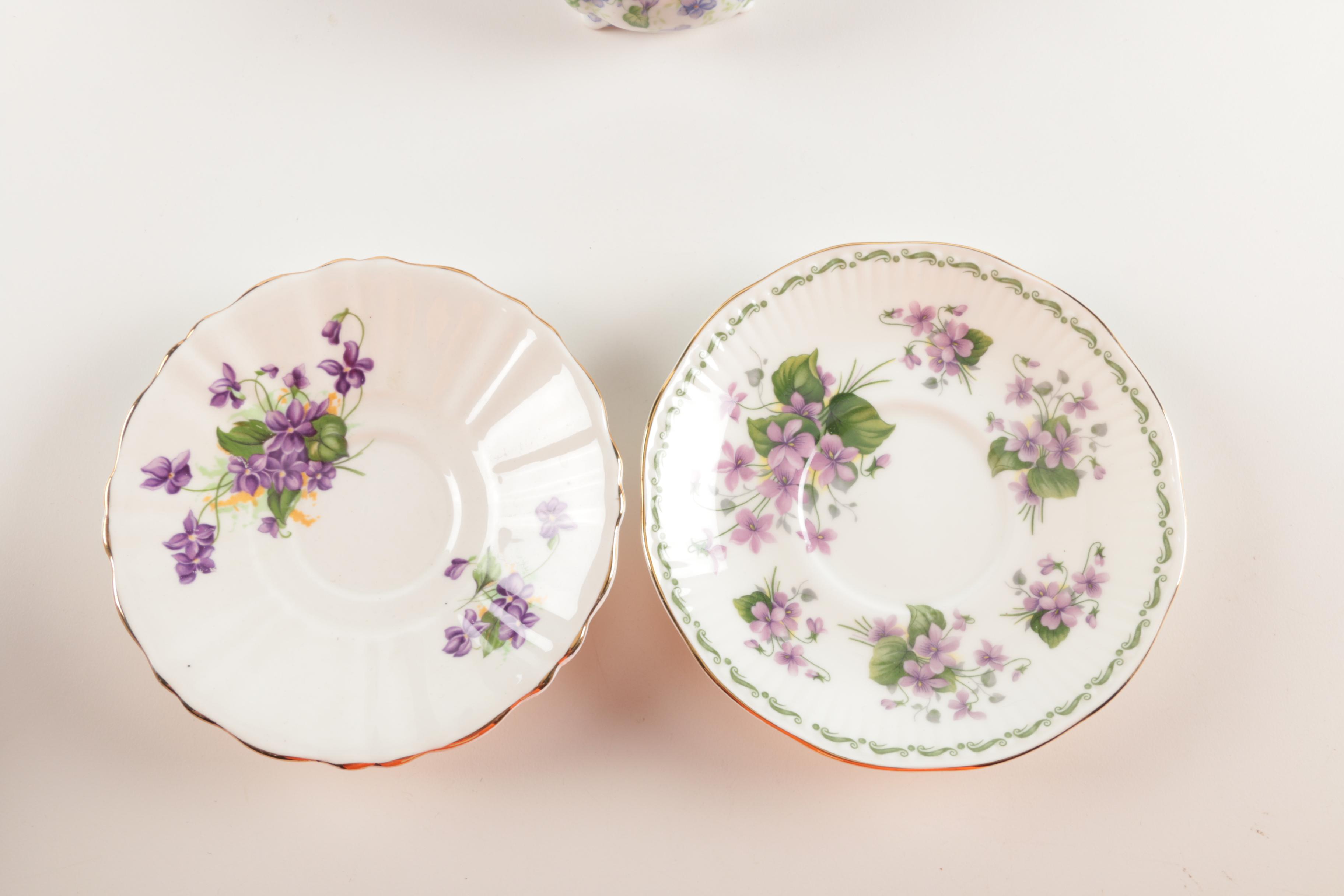 Violet Themed Ceramic Tableware