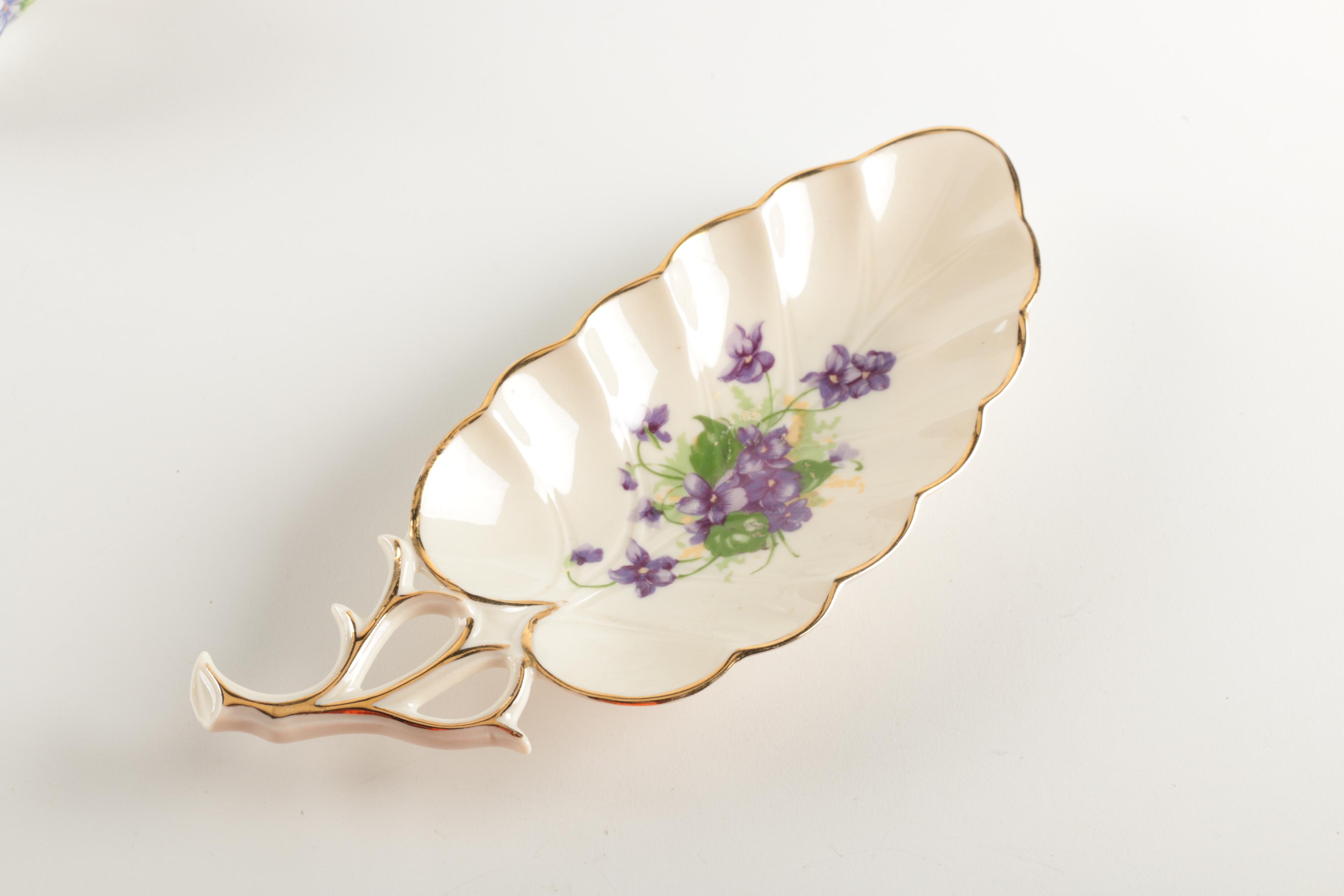 Violet Themed Ceramic Tableware