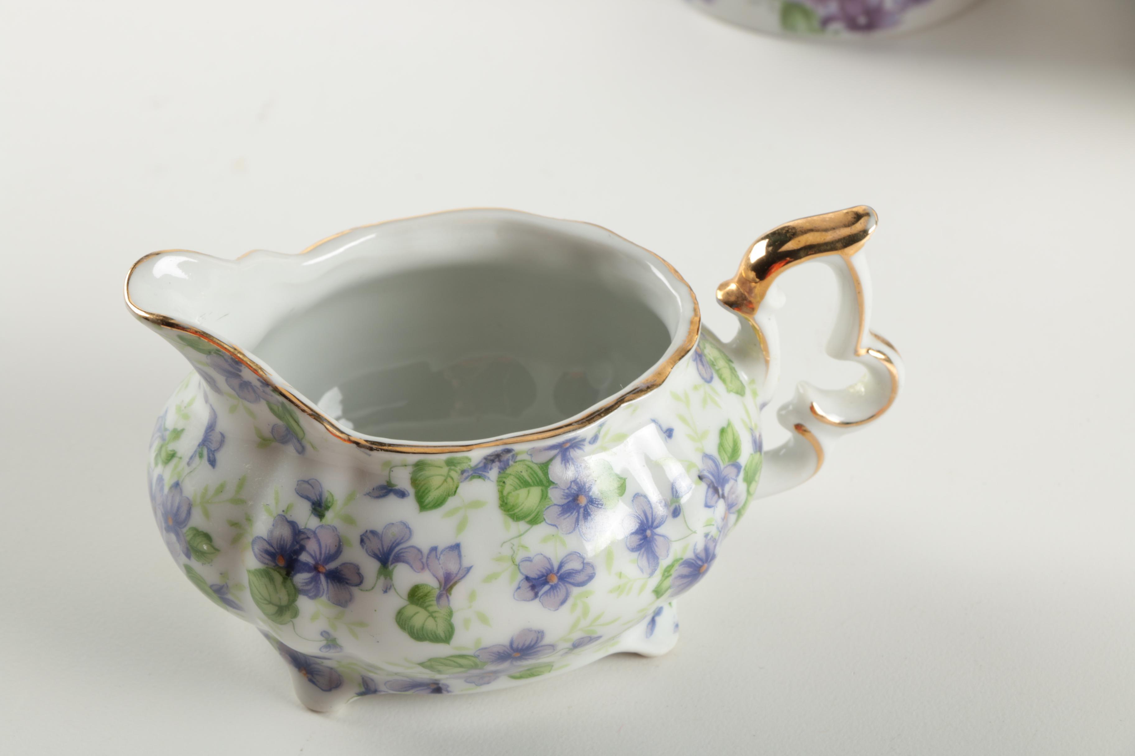 Violet Themed Ceramic Tableware