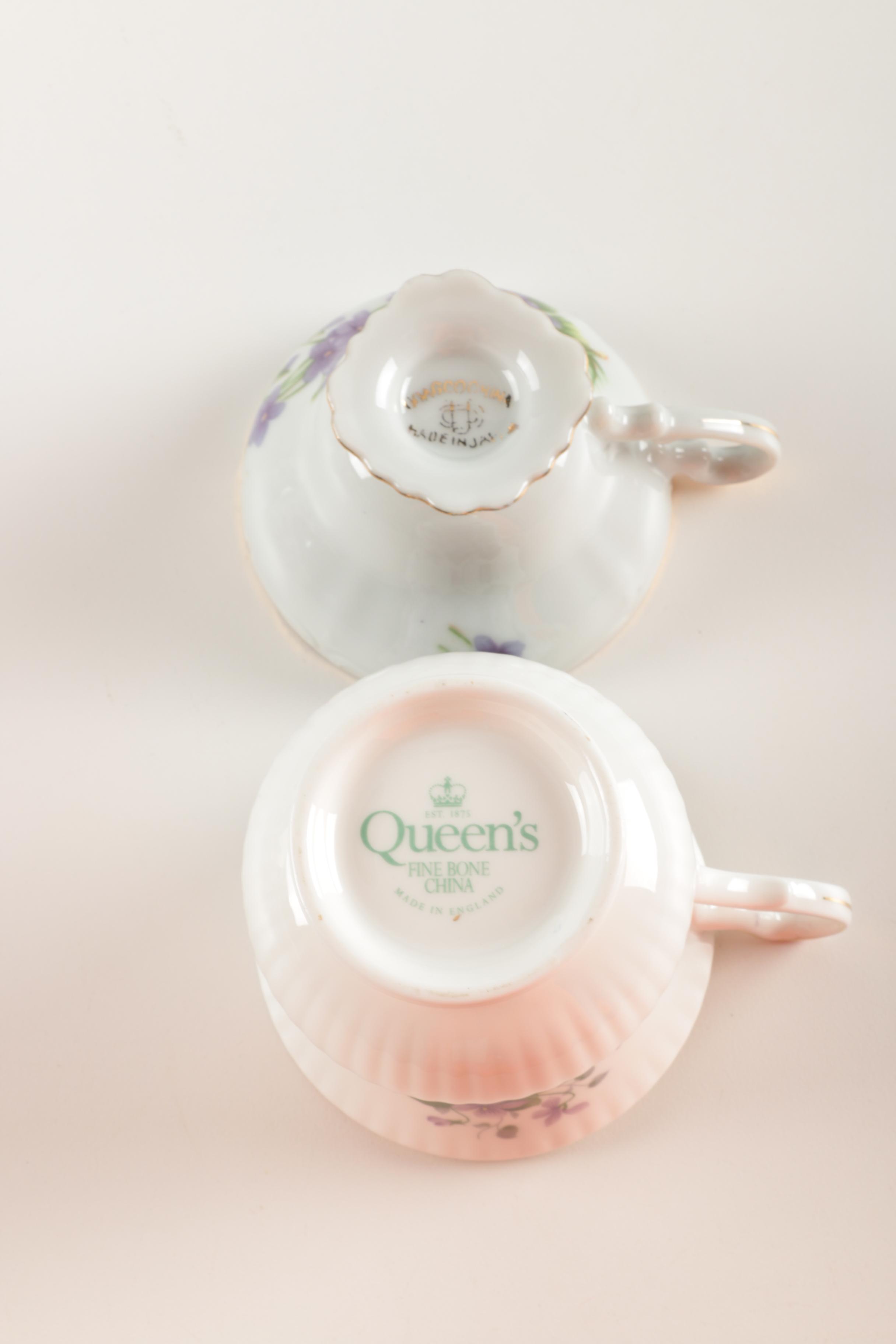 Violet Themed Ceramic Tableware