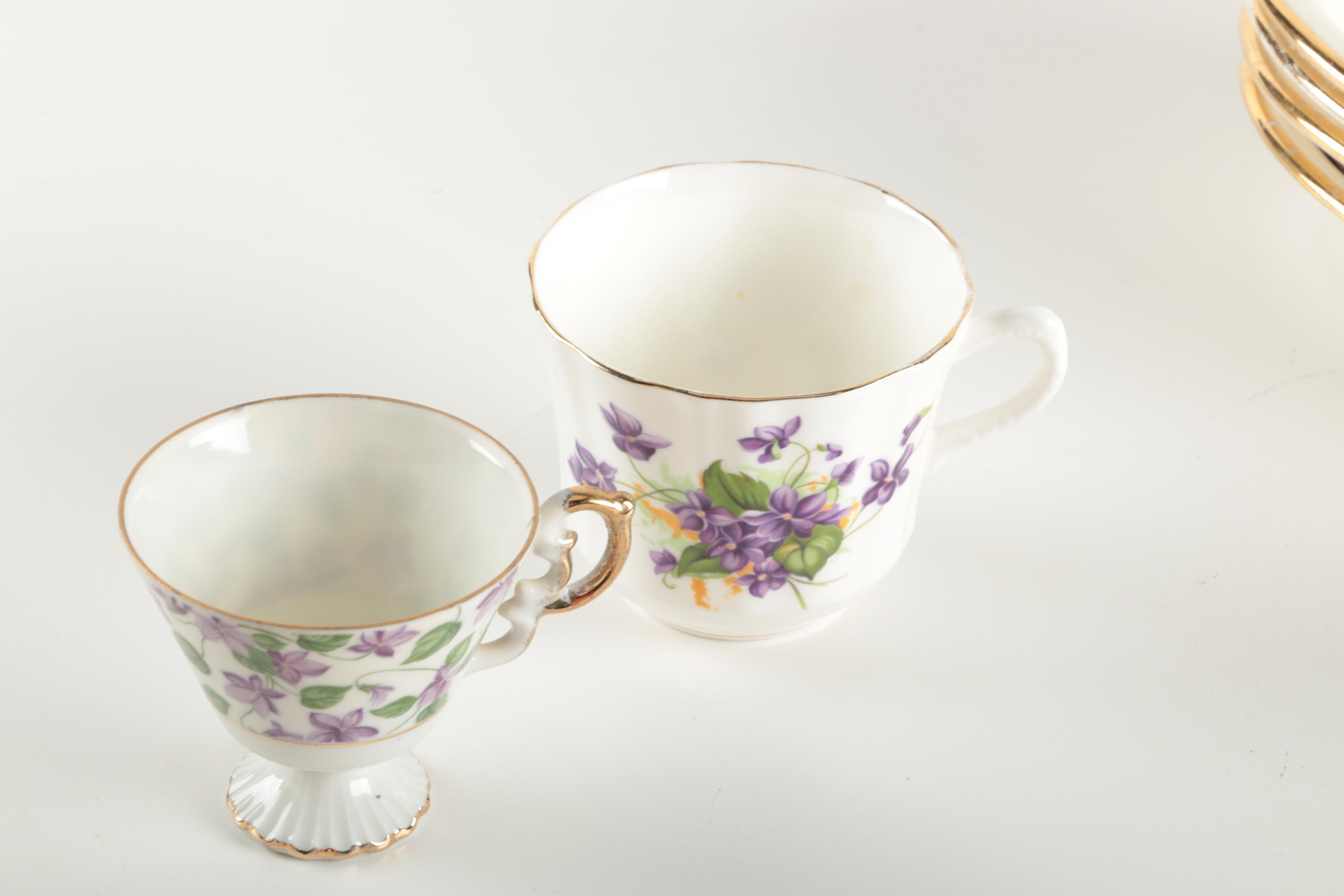 Violet Themed Ceramic Tableware