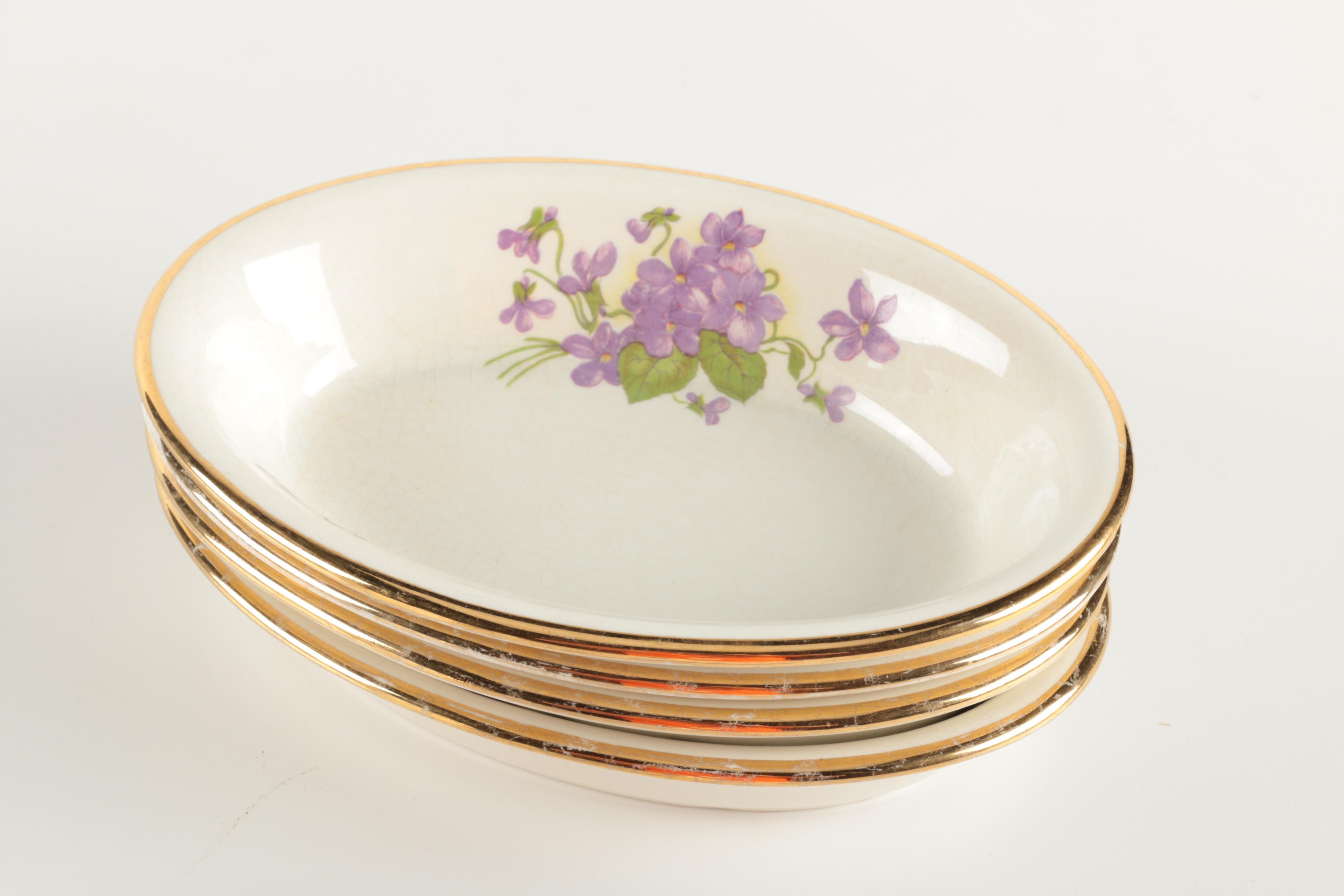 Violet Themed Ceramic Tableware