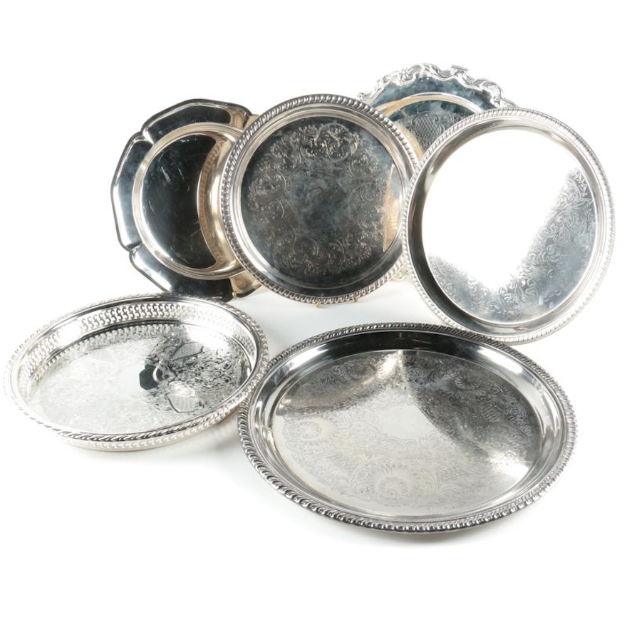 Silver Plated Trays Featuring International Silver Co.