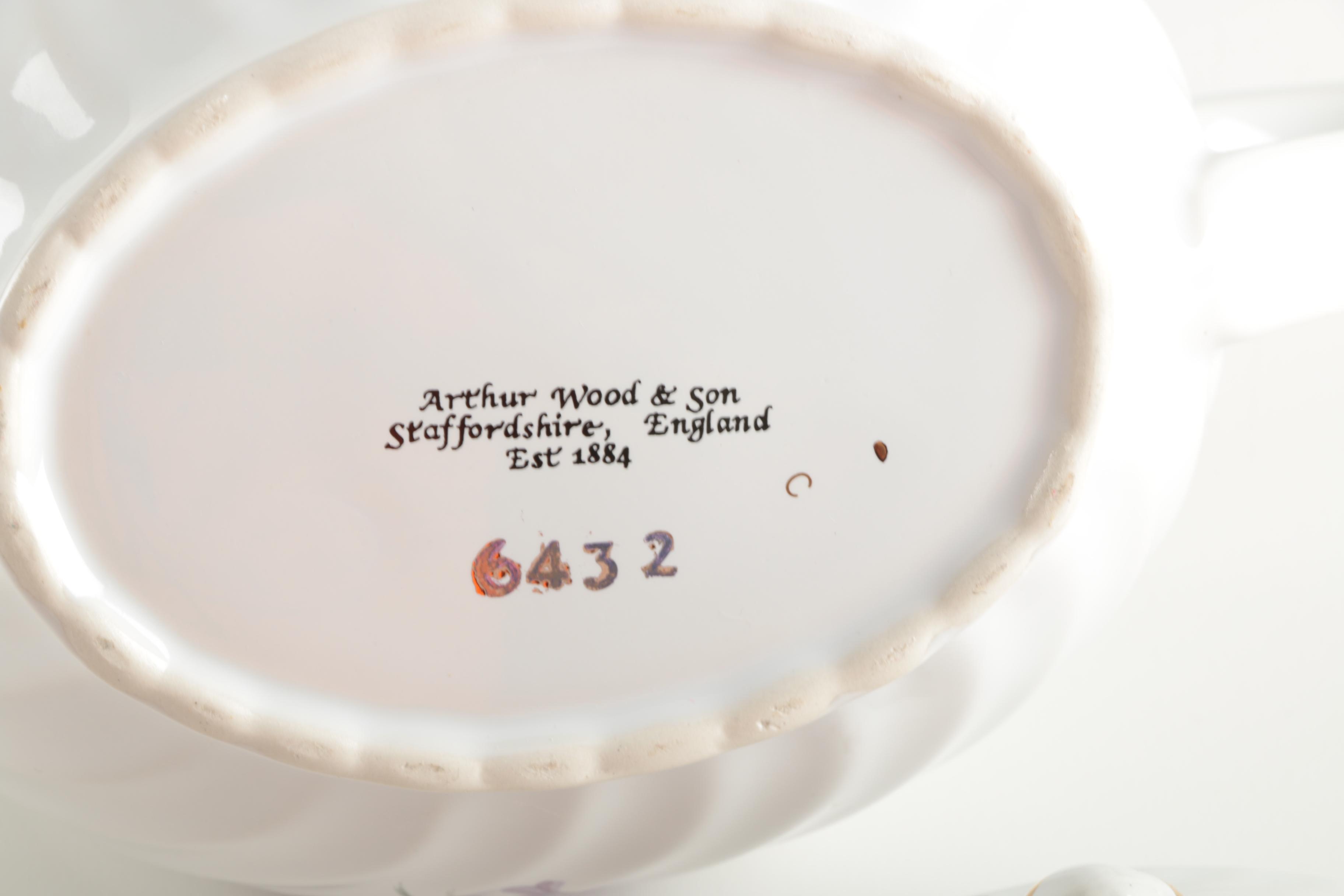 Violet Motif Teapots with Arthur Wood & Co.