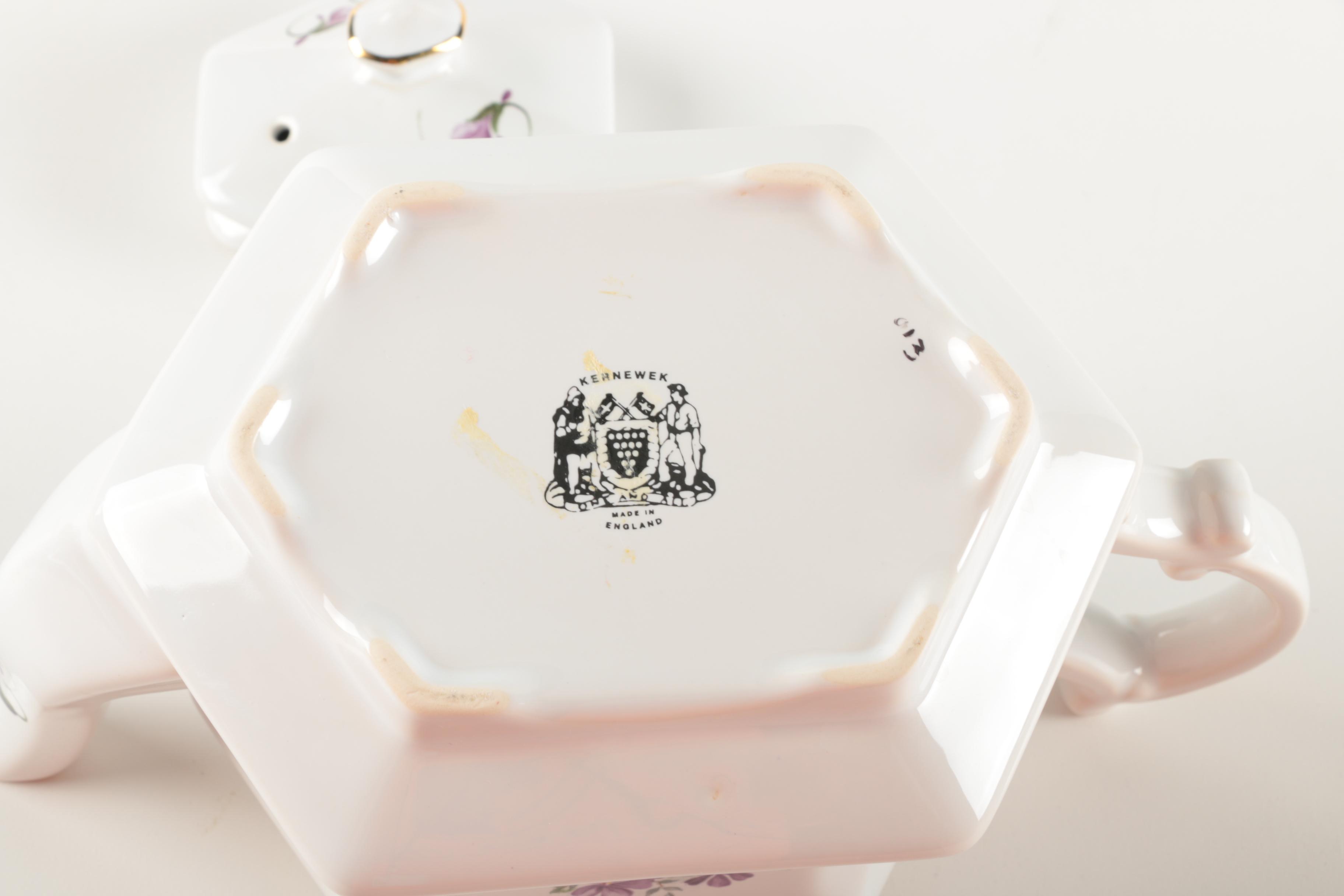 Violet Motif Teapots with Arthur Wood & Co.