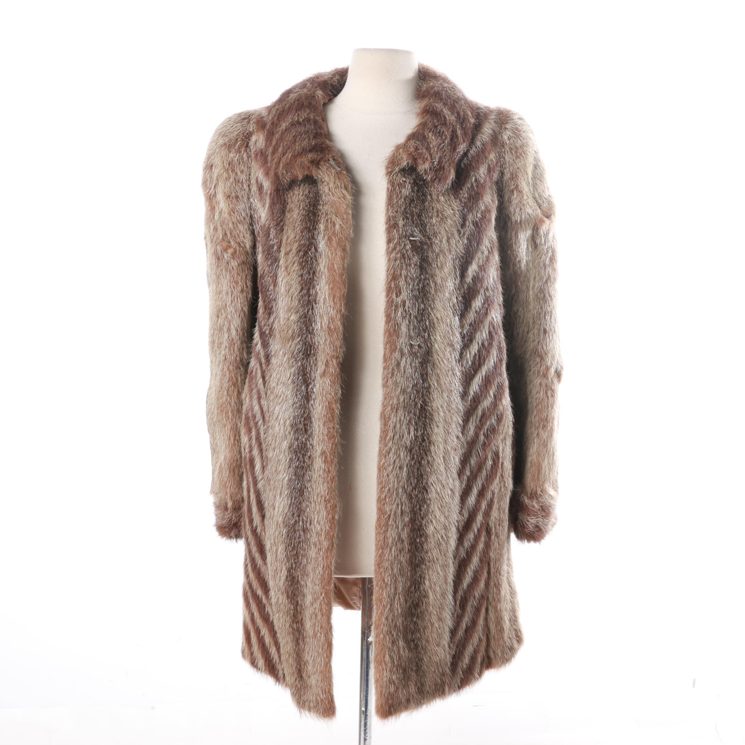 Women's Raccoon Fur Coat by Krakowskie Zaklady Futrzarskie