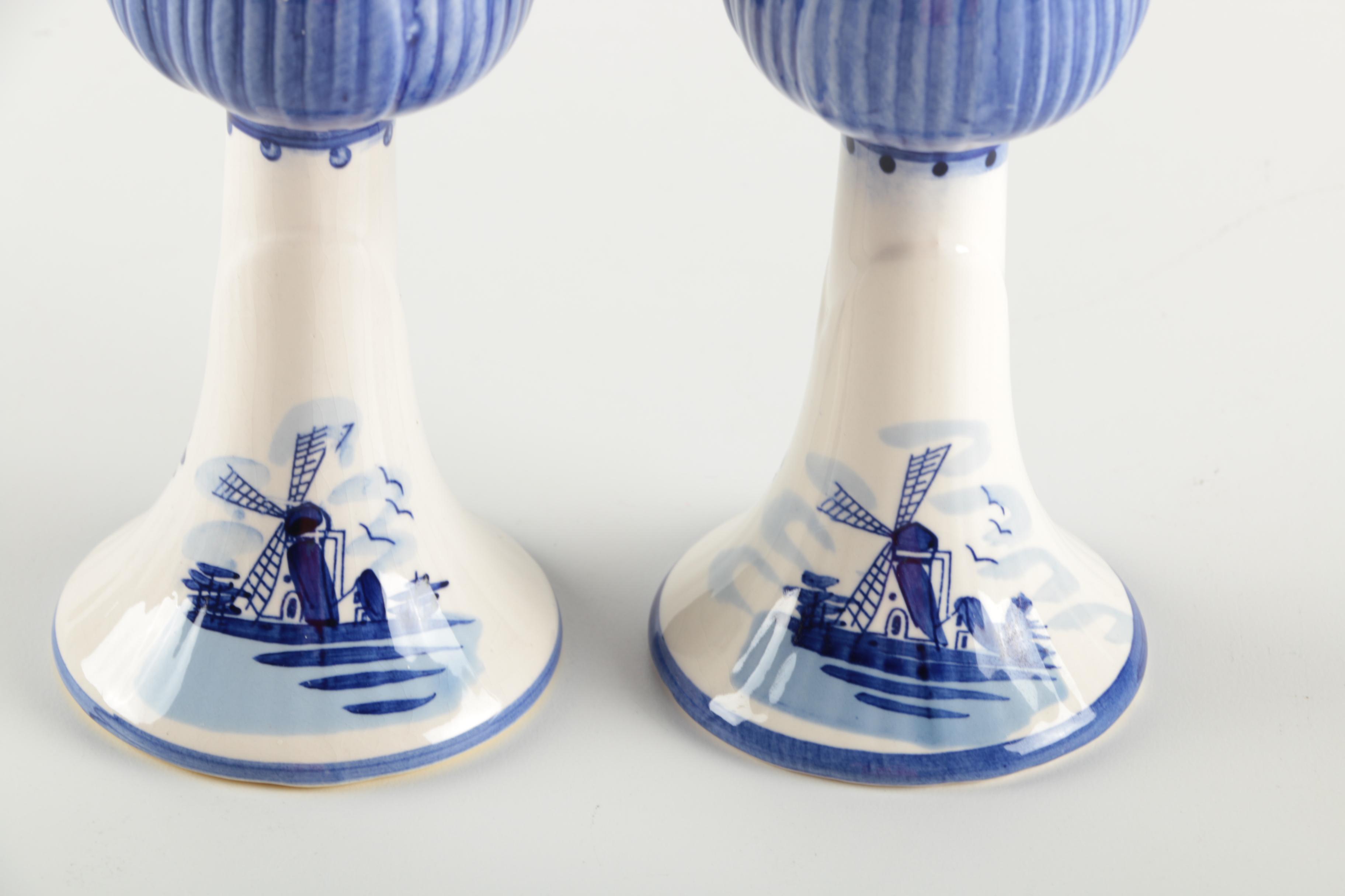 Paid of Delft Tulip Votives