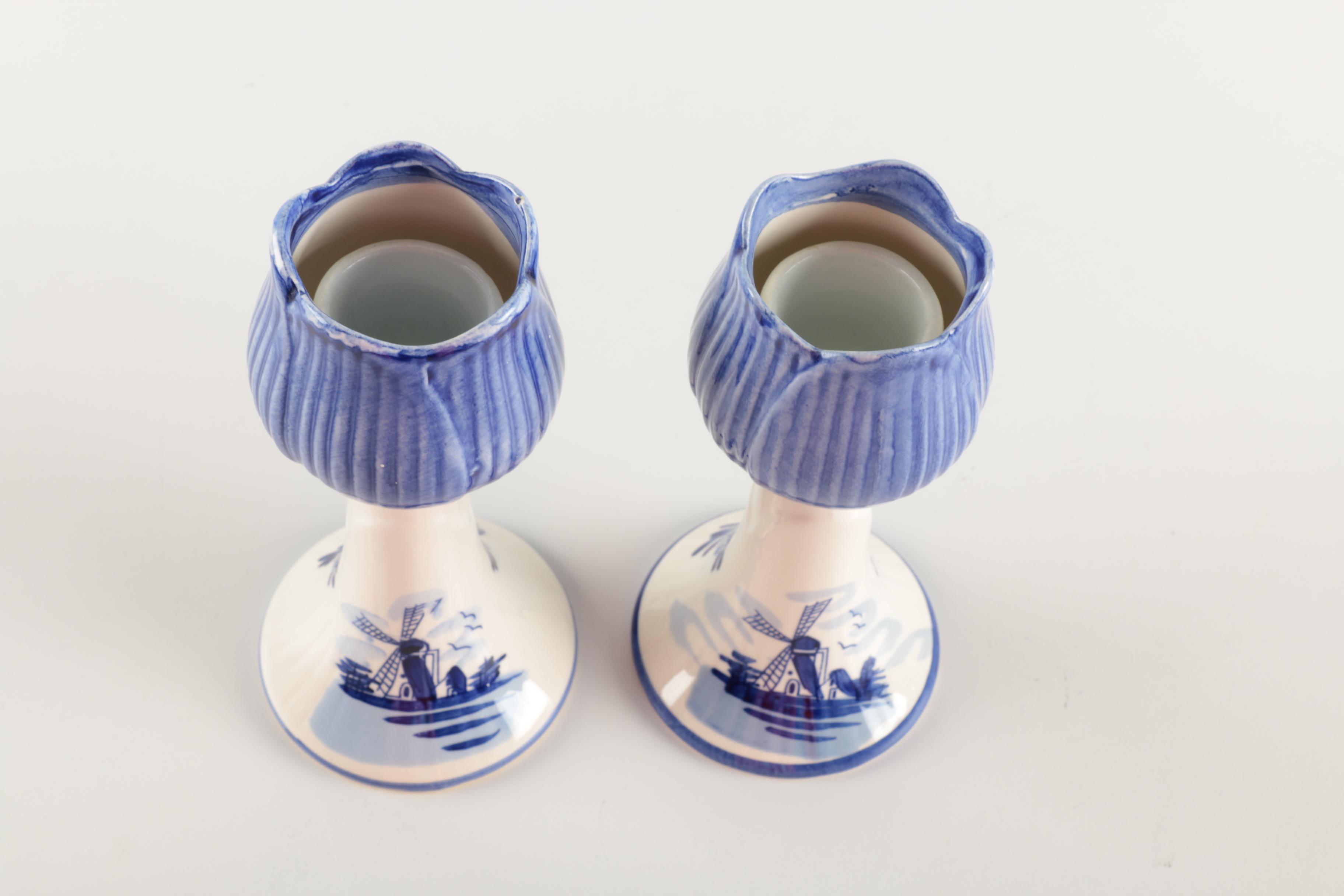 Paid of Delft Tulip Votives
