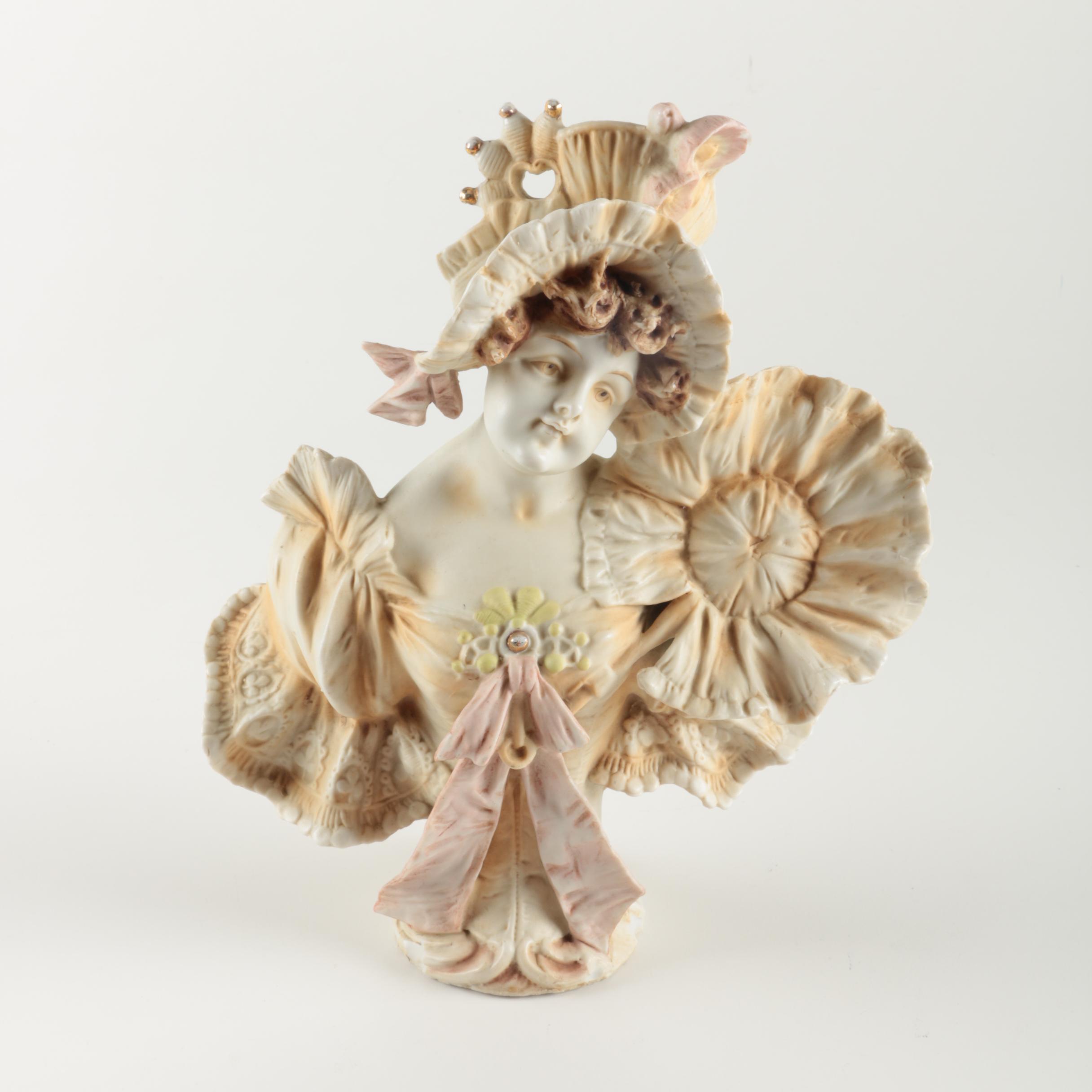 Porcelain Bust of a Woman